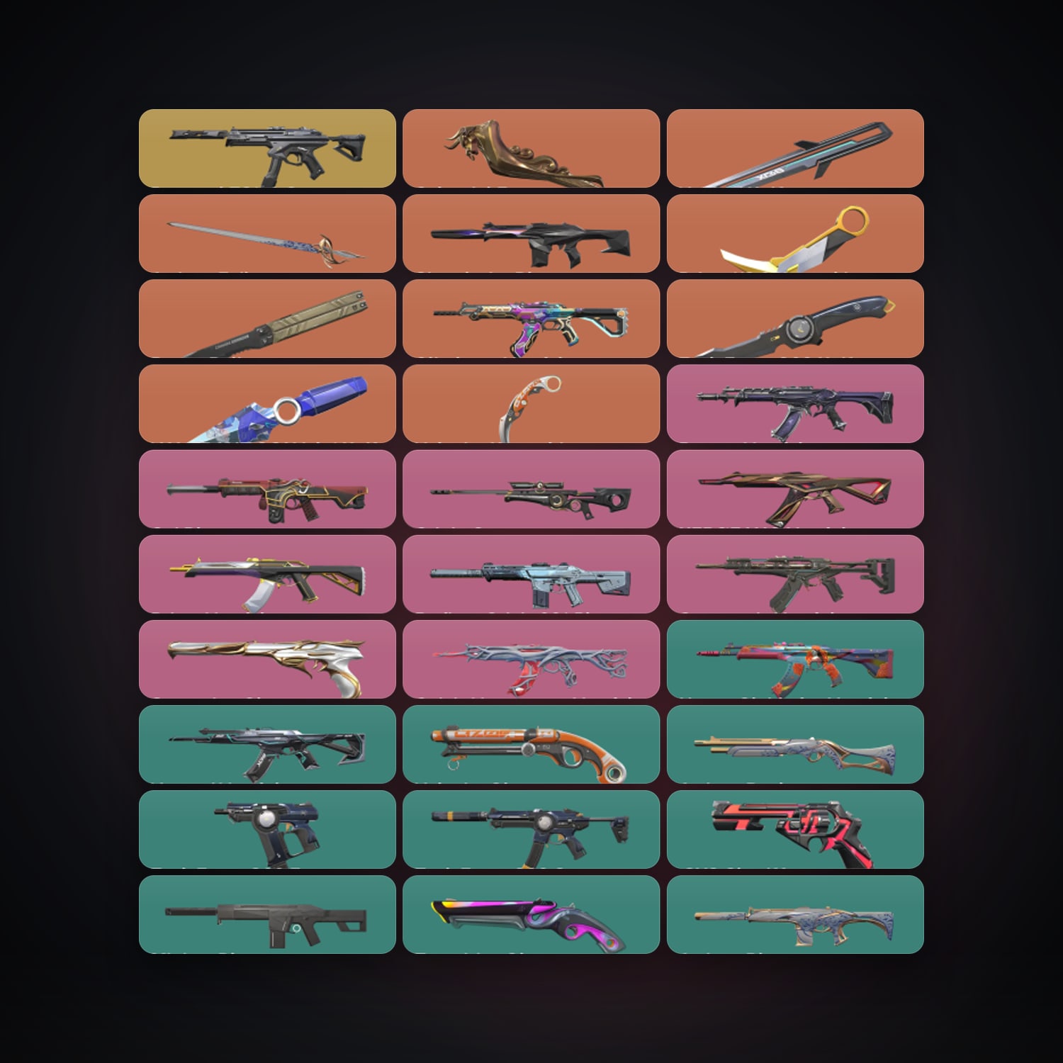 Valorant account: EU Silver 1 locker — 8 knives, 95 skins, lvl 301 — HabibiAccounts