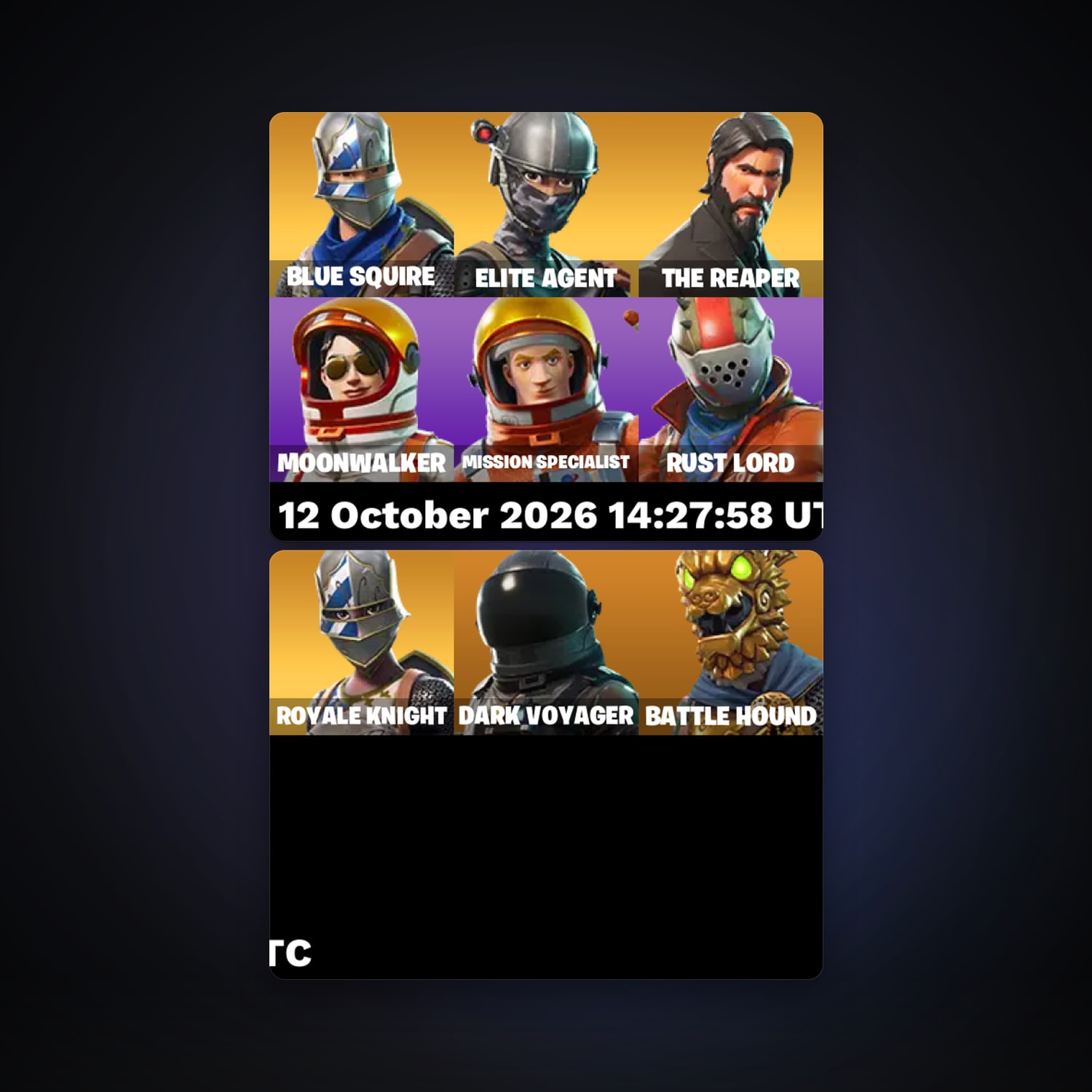 Fortnite account with Blue Squire & Royale Knight — 9 skins — 200 V-Bucks — lvl 80 — HabibiAccounts