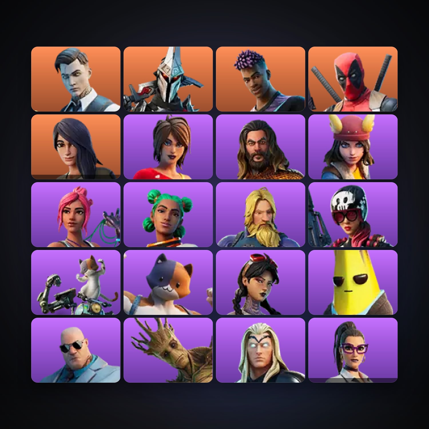 Fortnite account with Midas & Deadpool — 20 skins — 50 V-Bucks — lvl 394 — HabibiAccounts