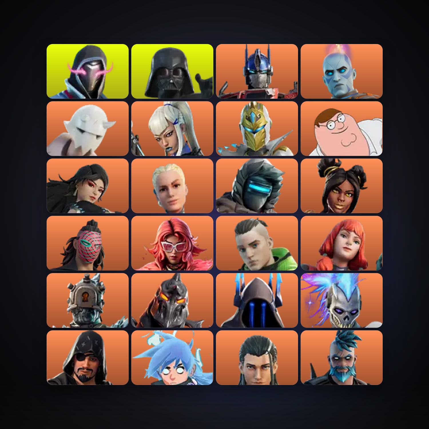 Optimus Prime · The Origin | 220 Skins | 1.4K V-Bucks | Level 4200 | 704 Wins