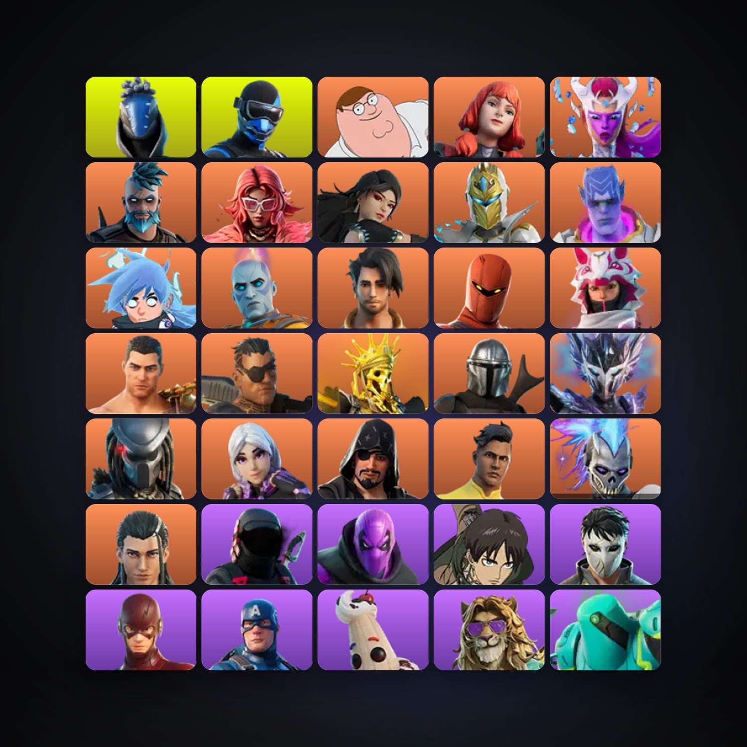 Fortnite account with Peter Griffin & The Imagined — 204 skins — 550 V-Bucks — lvl 2826 — HabibiAccounts