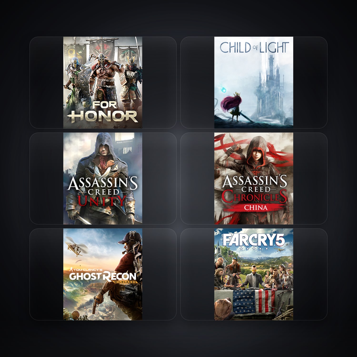 Ubisoft account — For Honor + Child of Light — JP — 14 games — HabibiAccounts