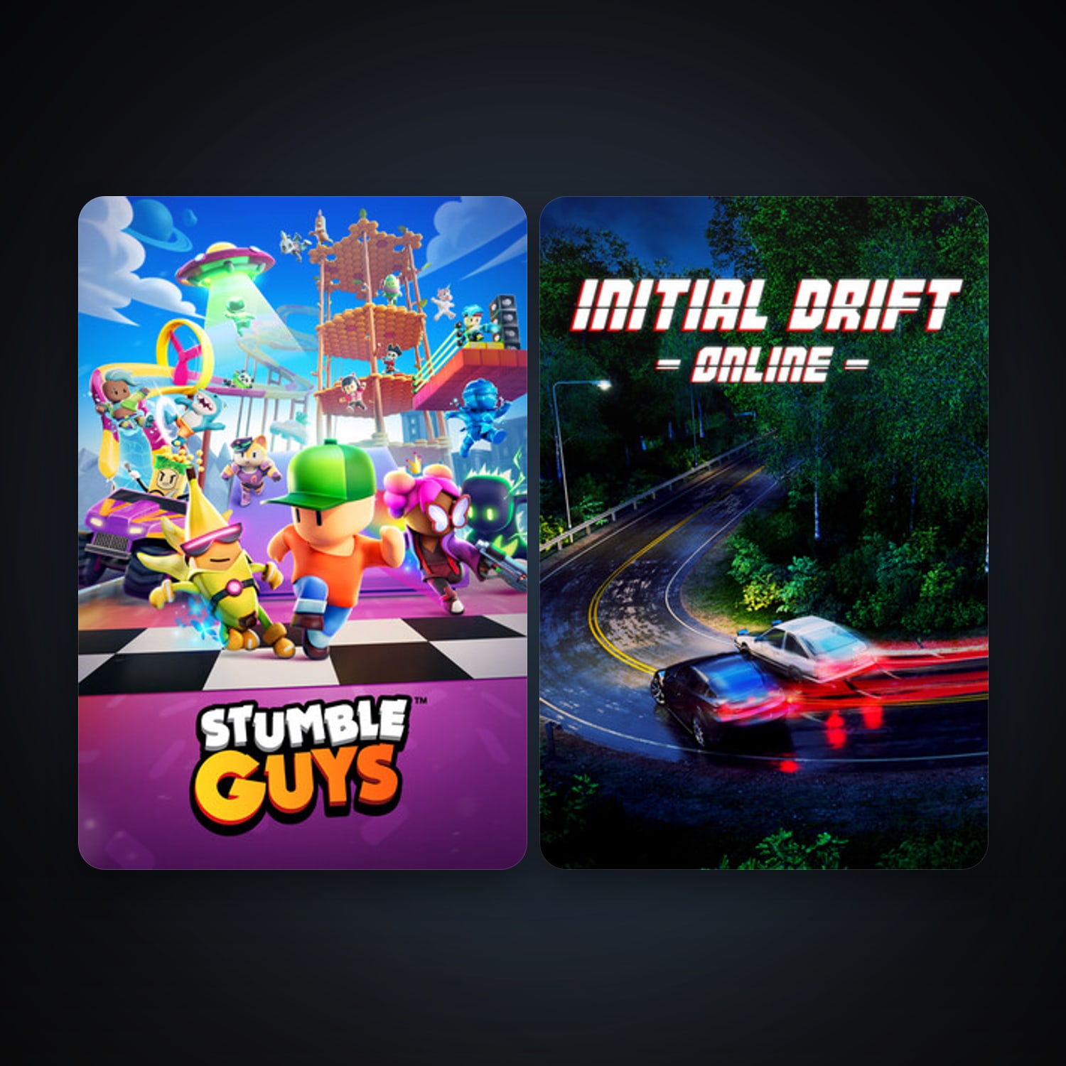 حساب ستيم فلين، Initial Drift Online وStumble Guys، 6 لعبة، صامد واضح — HabibiAccounts