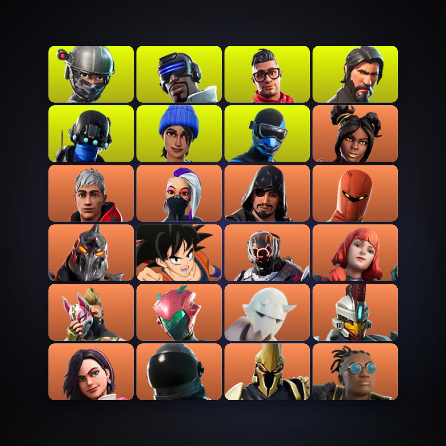 حساب فورتنايت Elite Agent وThe Reaper، اللوكر مليان 96 سكن، لفل 1968، 216 فوز — HabibiAccounts