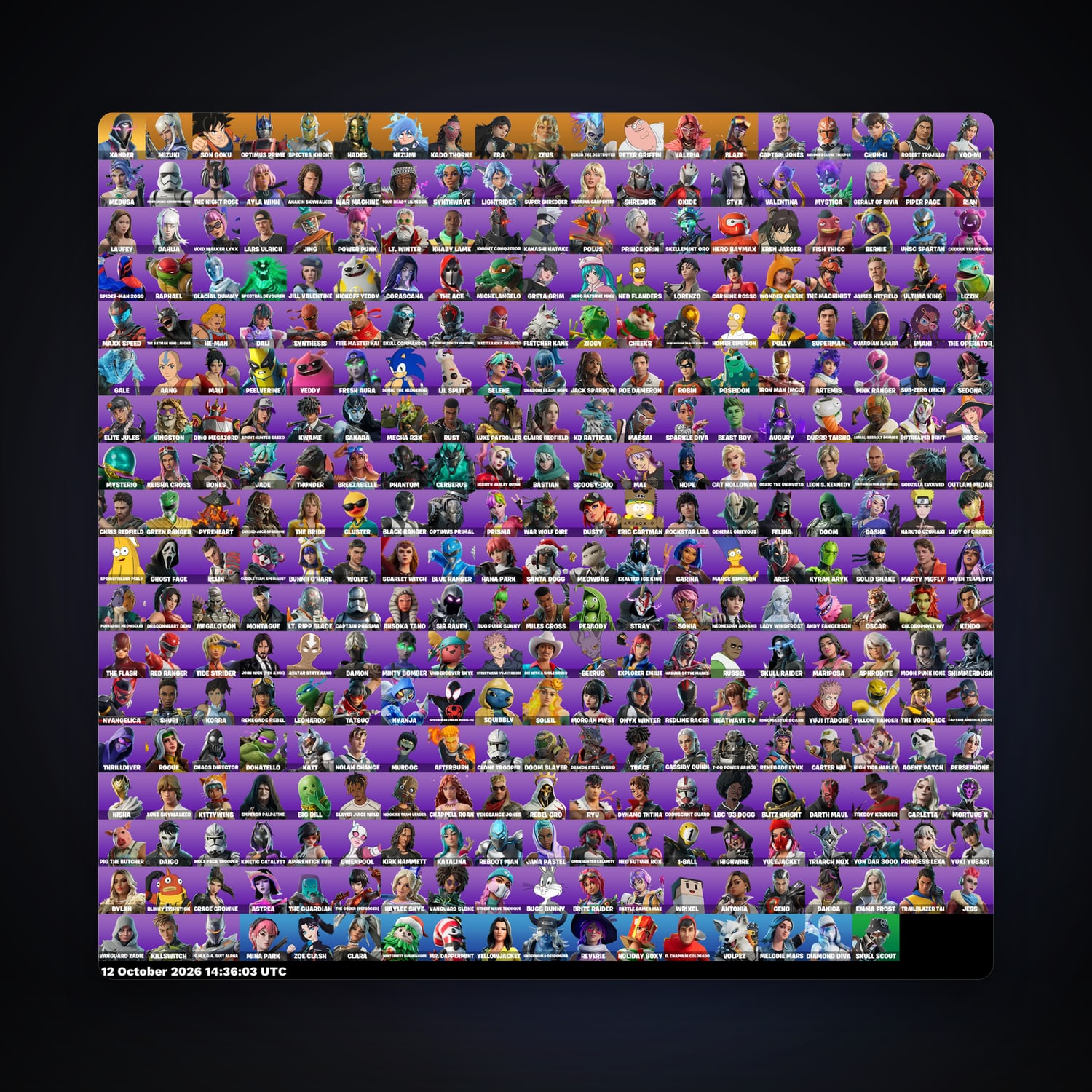 Fortnite account with Mizuki & Son Goku — 340 skins — lvl 3368 — HabibiAccounts