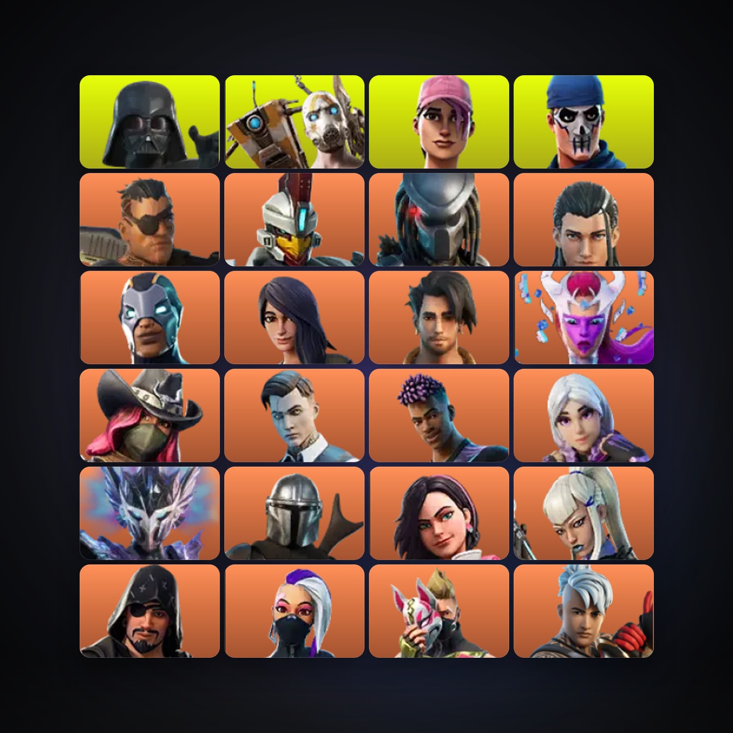 حساب فورتنايت Carbide وRose Team Leader، اللوكر مليان 310 سكن، 27.6K فيبوكس، لفل 5379، 238 فوز — HabibiAccounts