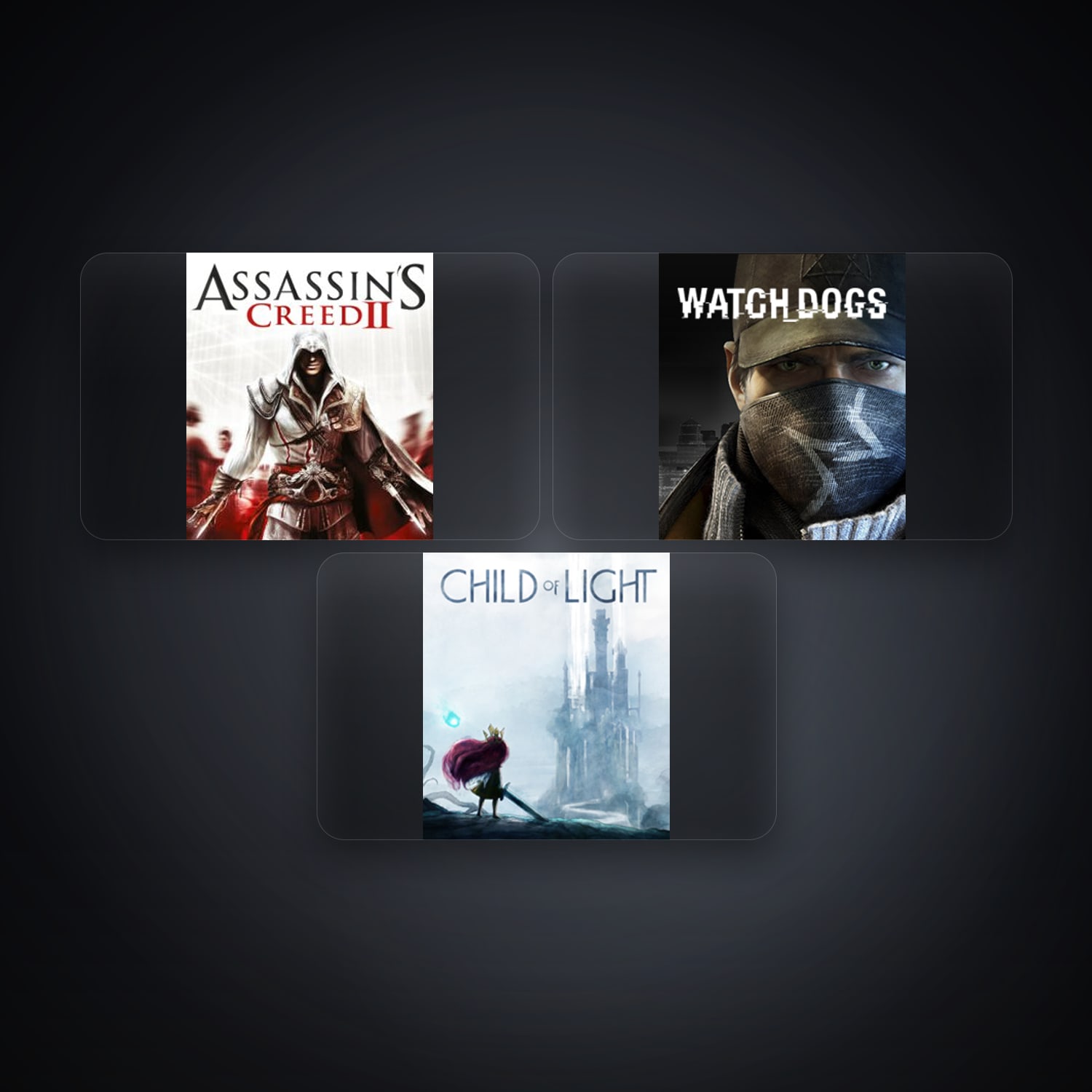 Ubisoft account — Assassin's Creed II + Watch_Dogs — FR — 3 games — HabibiAccounts