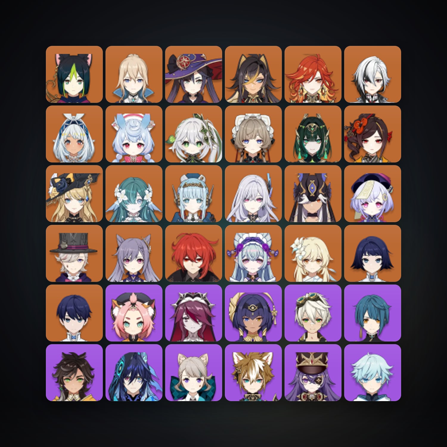 حساب جينشن إمباكت — AR 58 | 73 شخصية | 22× 5★ — HabibiAccounts
