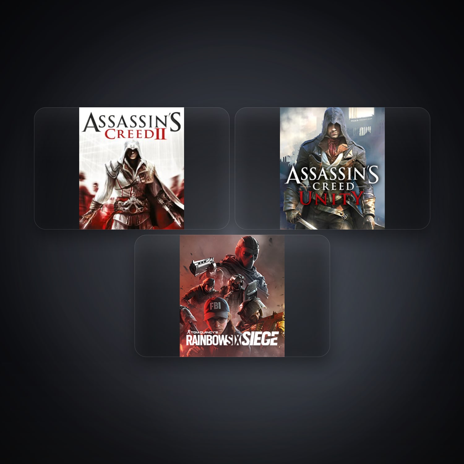 Ubisoft account — Assassin's Creed II + Assassin's Creed Unity — BR — 3 games — HabibiAccounts