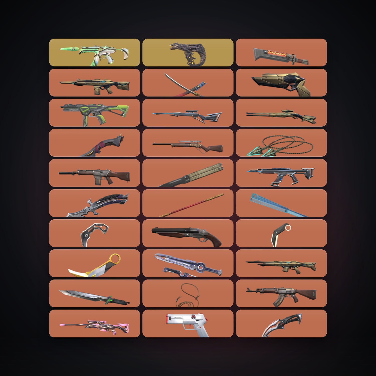 Valorant account: EU Silver 1 locker — 15 knives, 106 skins, lvl 112 — HabibiAccounts