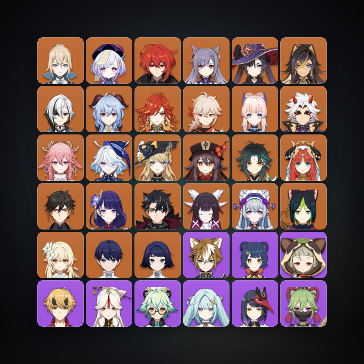حساب جينشن إمباكت — AR 60 | 76 شخصية | 24× 5★ — HabibiAccounts