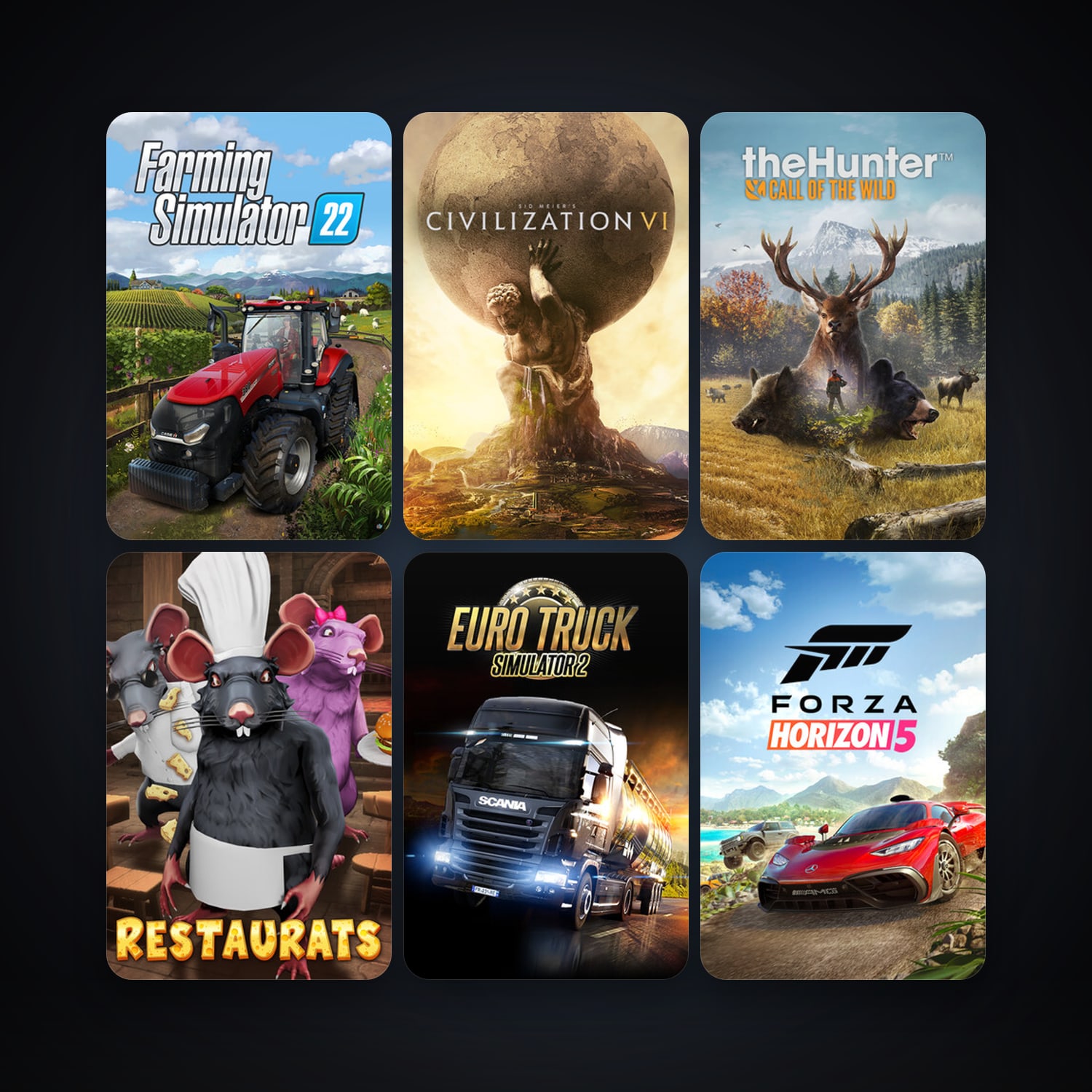 حساب ستيم فلين، Euro Truck Simulator 2 وSid Meier's Civilization VI، 9 لعبة، صامد واضح — HabibiAccounts