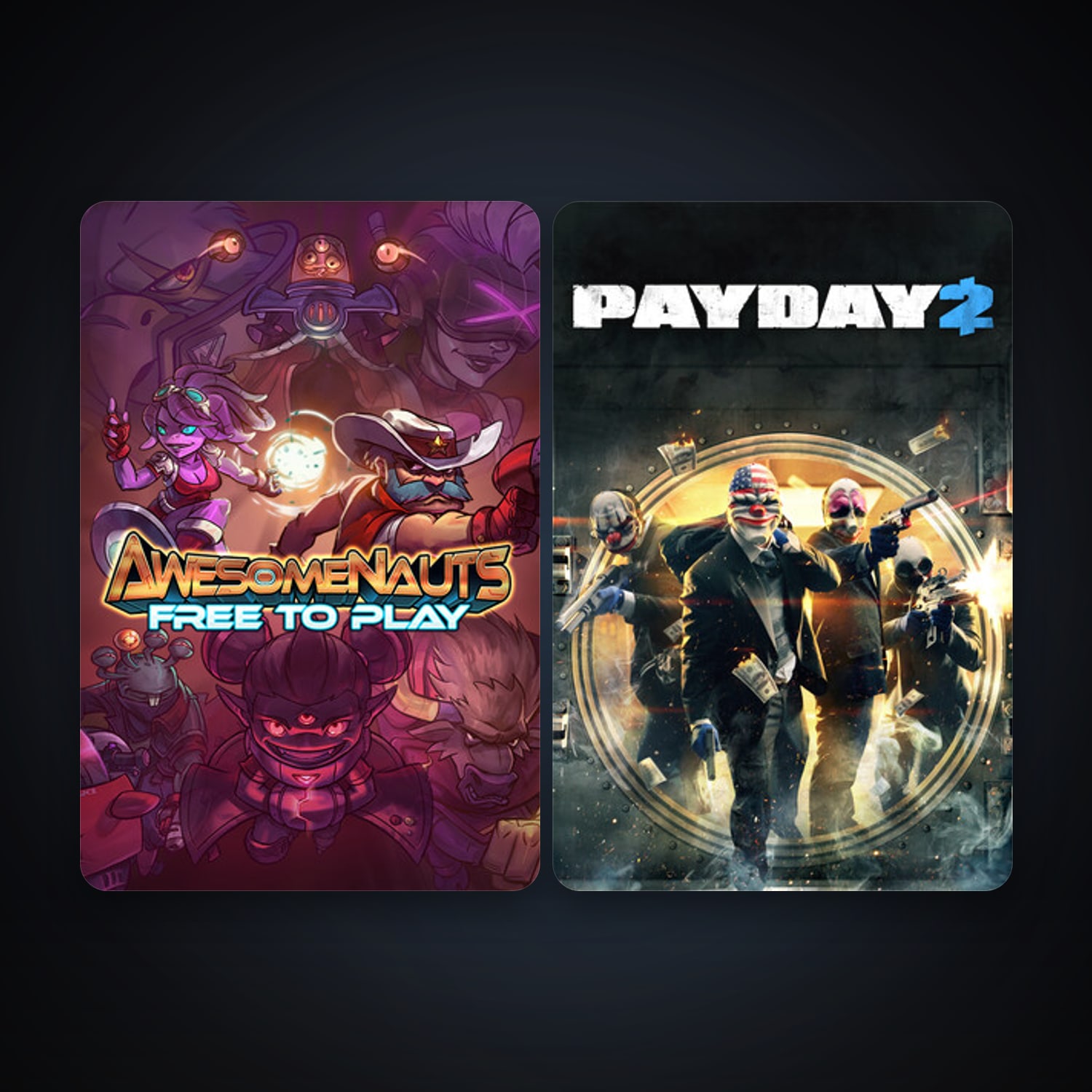حساب ستيم فلين، Awesomenauts وPAYDAY 2، 5 لعبة، صامد واضح — HabibiAccounts