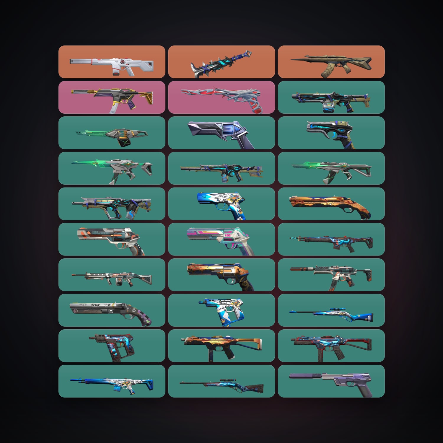 Valorant account: AP Gold 1 locker — 1 knife, 32 skins, lvl 149 — HabibiAccounts