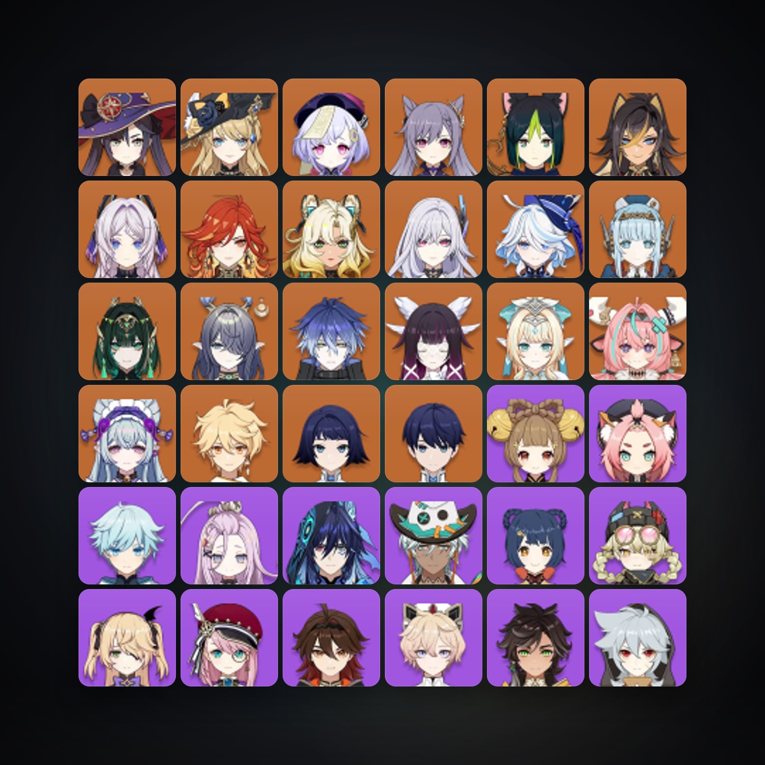 حساب جينشن إمباكت — AR 59 | 69 شخصية | 19× 5★ — HabibiAccounts