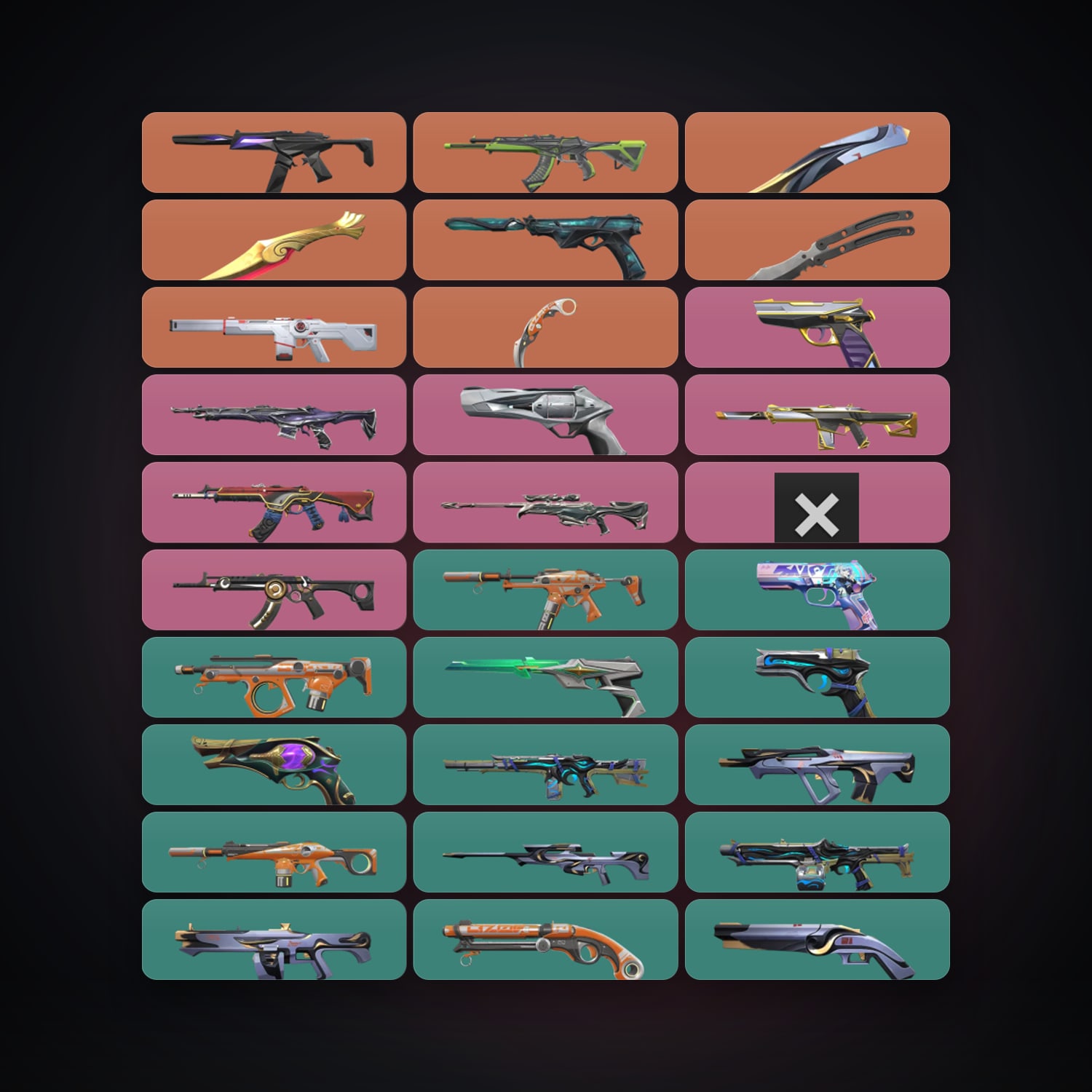 Valorant account: EU Bronze 3 locker — 4 knives, 61 skins, lvl 291 — HabibiAccounts