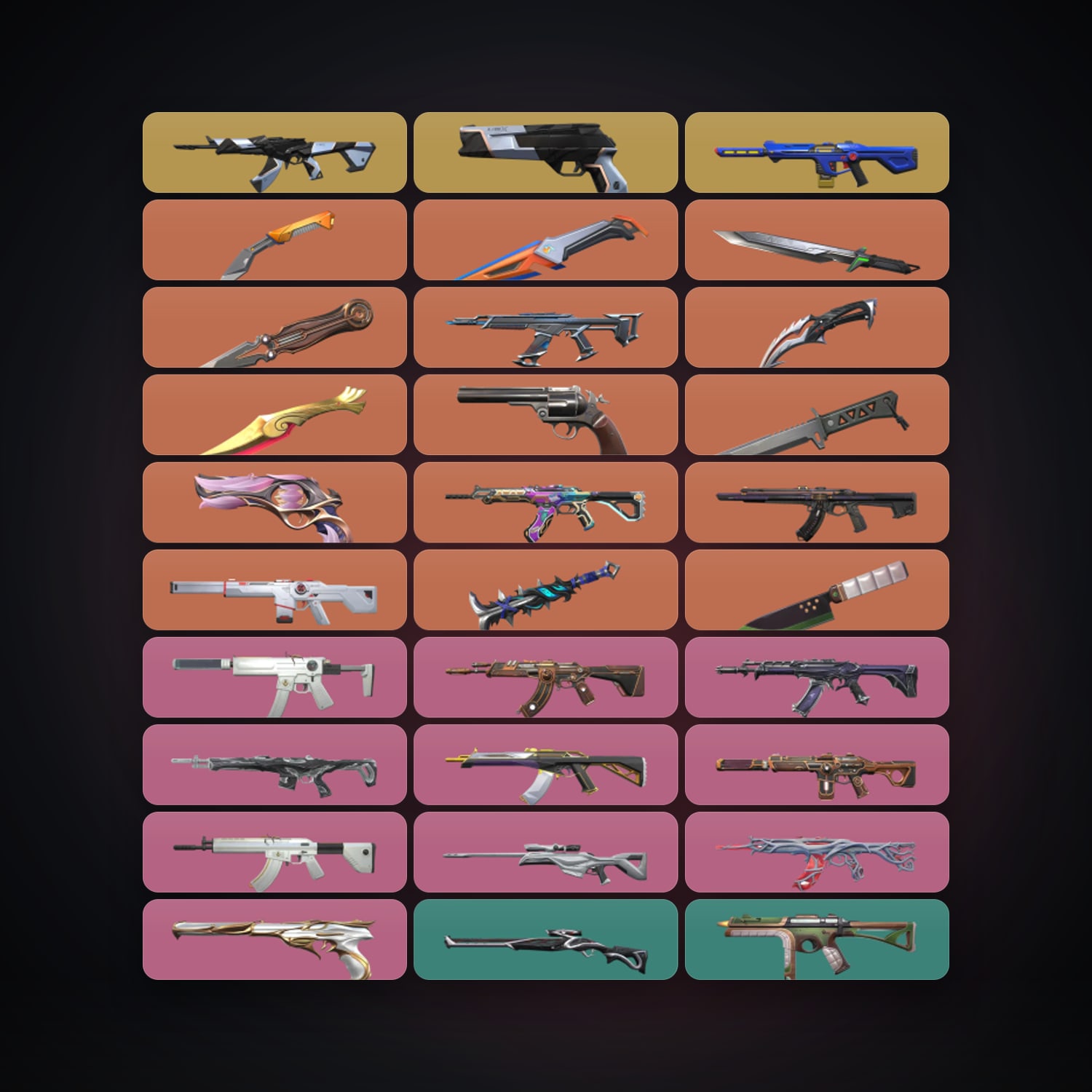 Valorant account: EU Silver 1 locker — 9 knives, 106 skins, lvl 444 — 18 LoL champions — HabibiAccounts