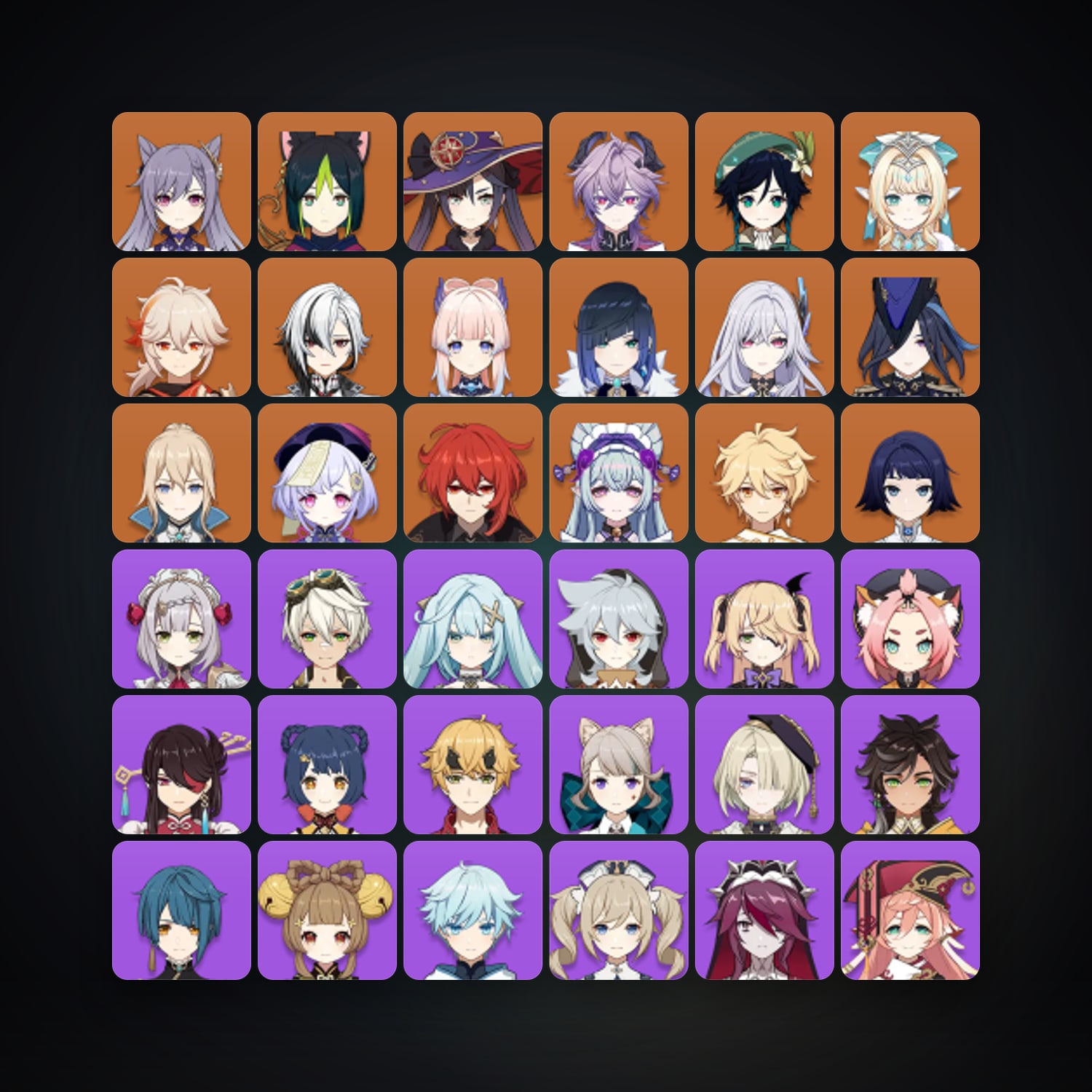 Genshin Impact | AR 57 | 60 Chars | 16× 5★ — Genshin / miHoYo Account — HabibiAccounts