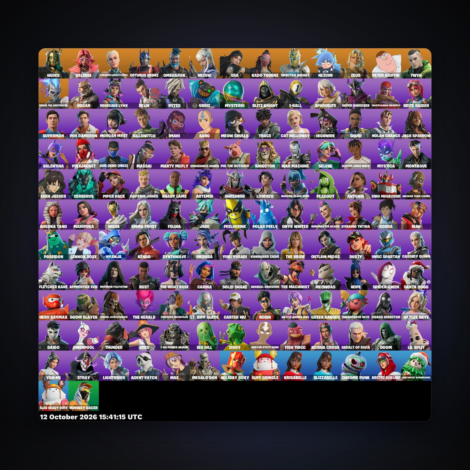 Fortnite account with Hades & Valeria — 145 skins — 2.4K V-Bucks — lvl 2369 — HabibiAccounts