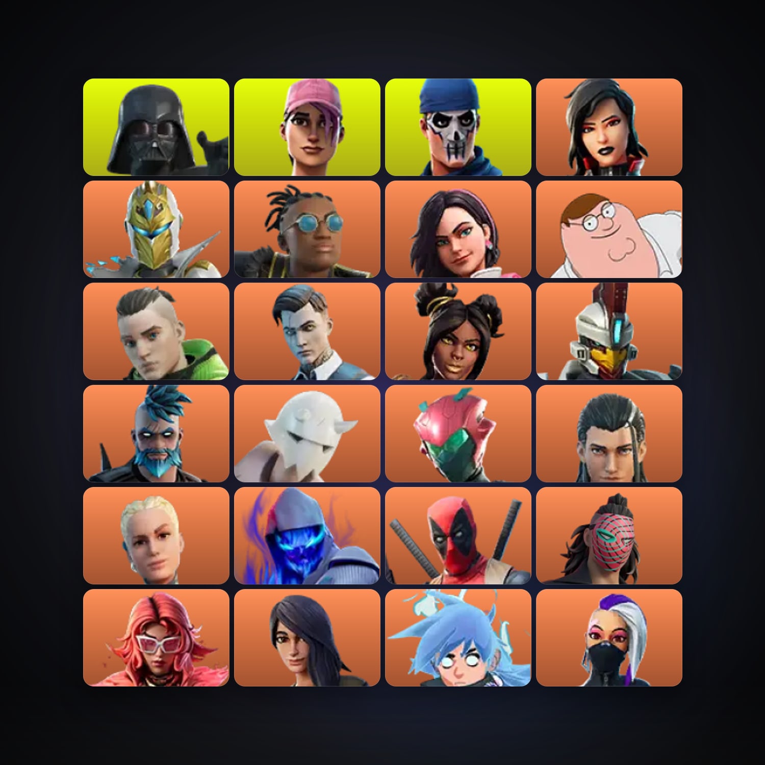 Fortnite account with Midas & Rose Team Leader — 171 skins — 350 V-Bucks — lvl 2958 — HabibiAccounts