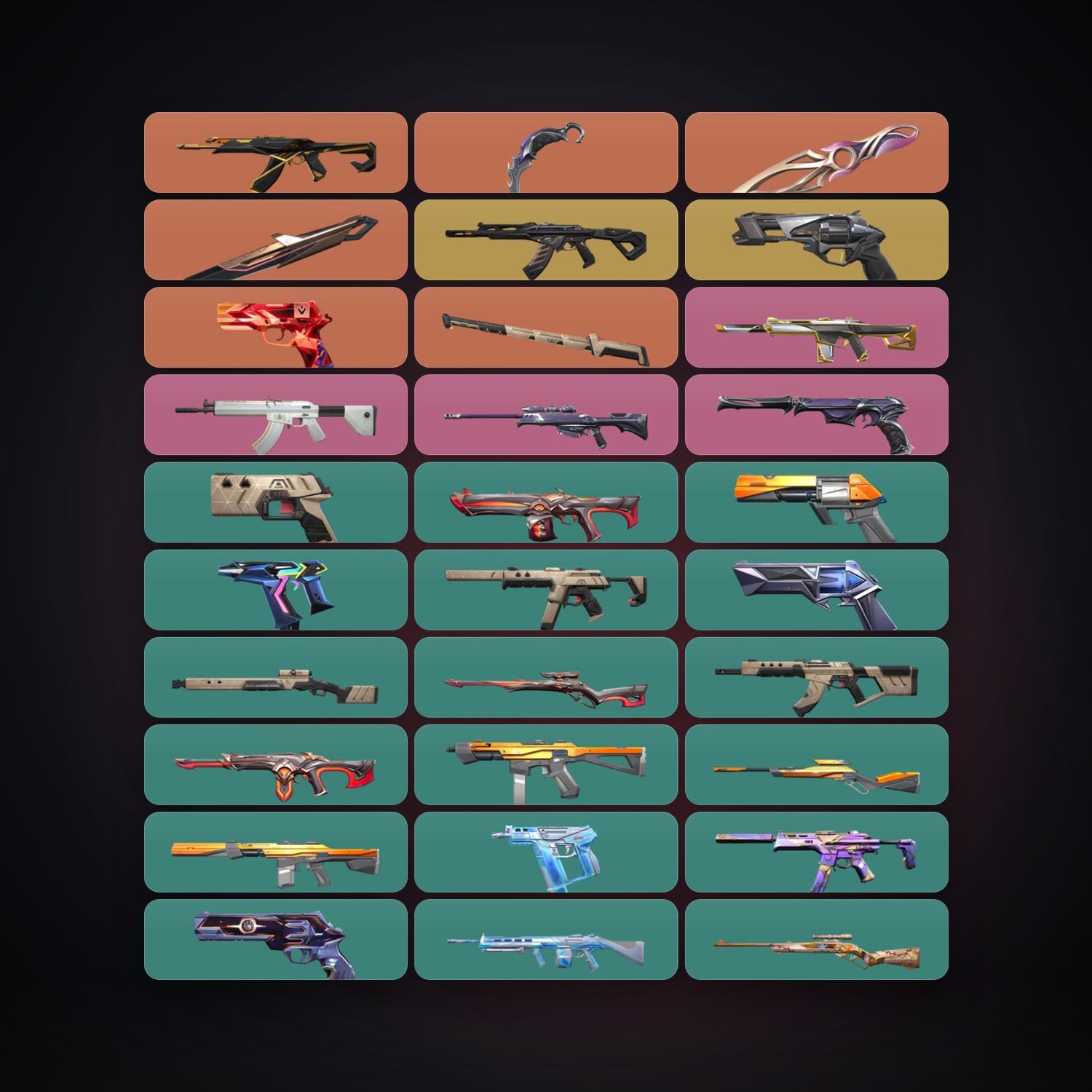 Valorant account: EU Bronze 2 locker — 4 knives, 46 skins, lvl 102 — HabibiAccounts