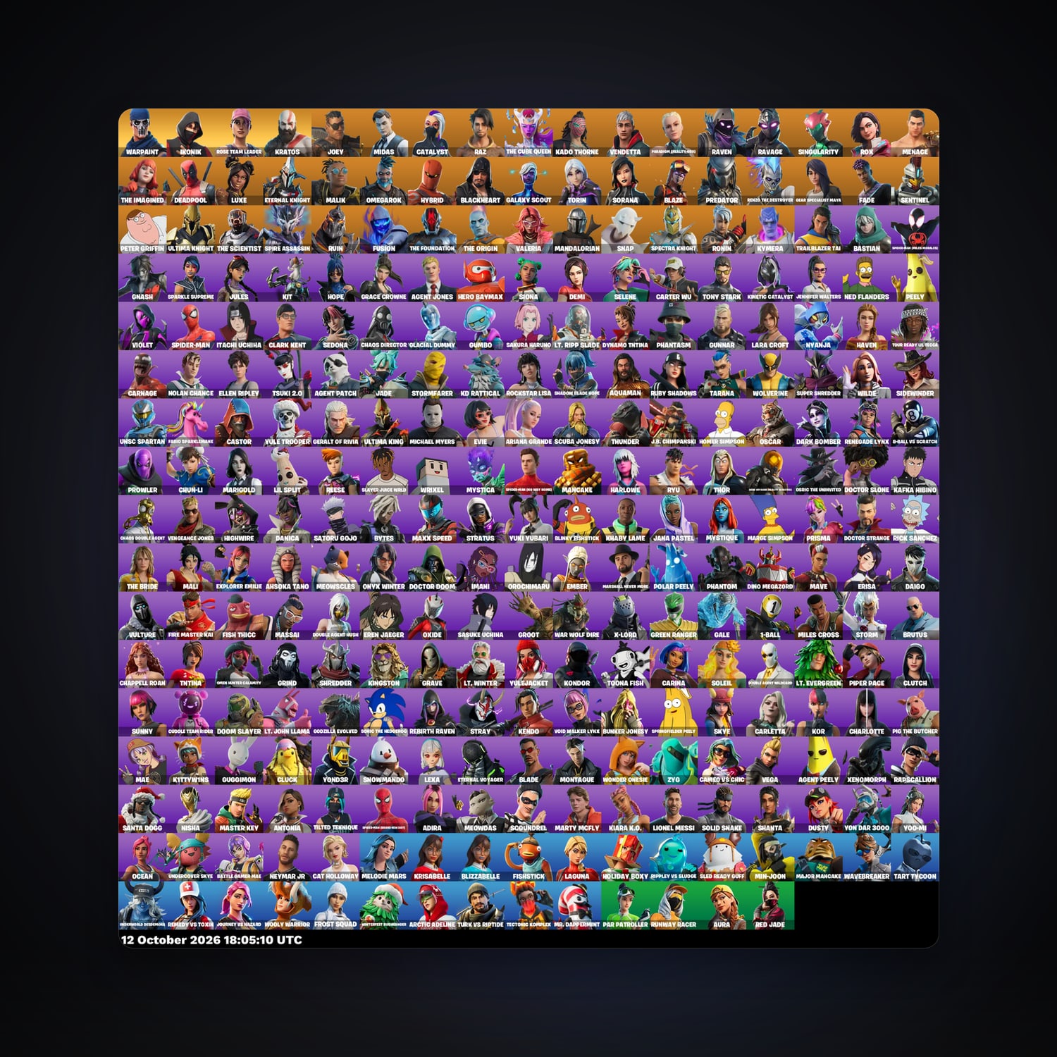 Fortnite account with IKONIK & Midas — 286 skins — 2K V-Bucks — lvl 3379 — HabibiAccounts