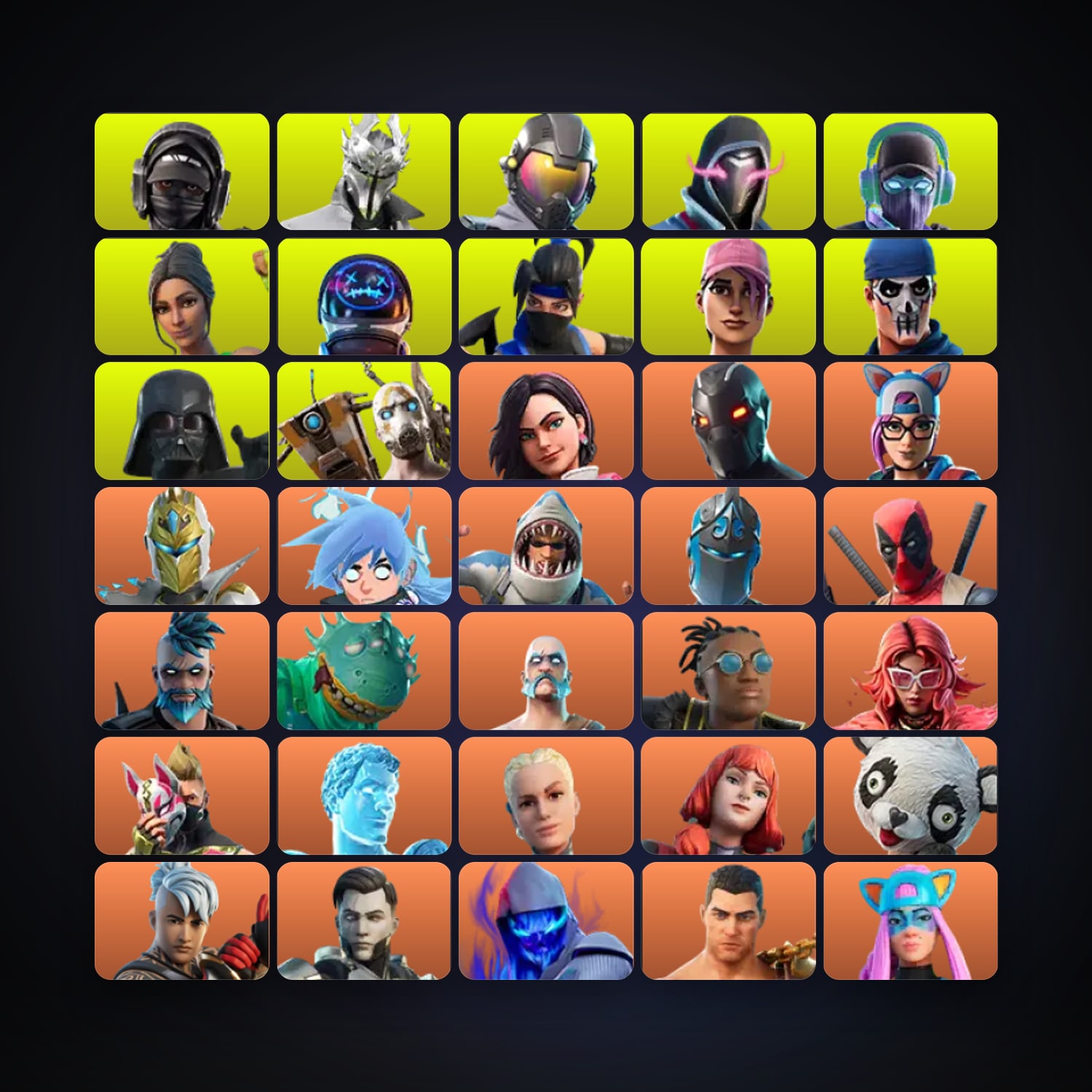 حساب فورتنايت Omega وDeadpool، اللوكر مليان 914 سكن، 1.7K فيبوكس، لفل 9643، 3.3K فوز — HabibiAccounts