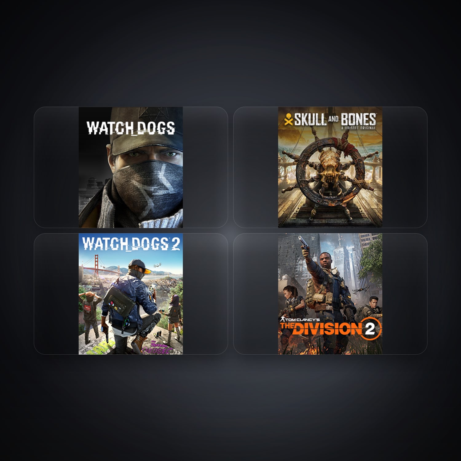 حساب يوبيسوفت فيه Watch_Dogs وSkull and Bones، BR، 4 ألعاب — HabibiAccounts