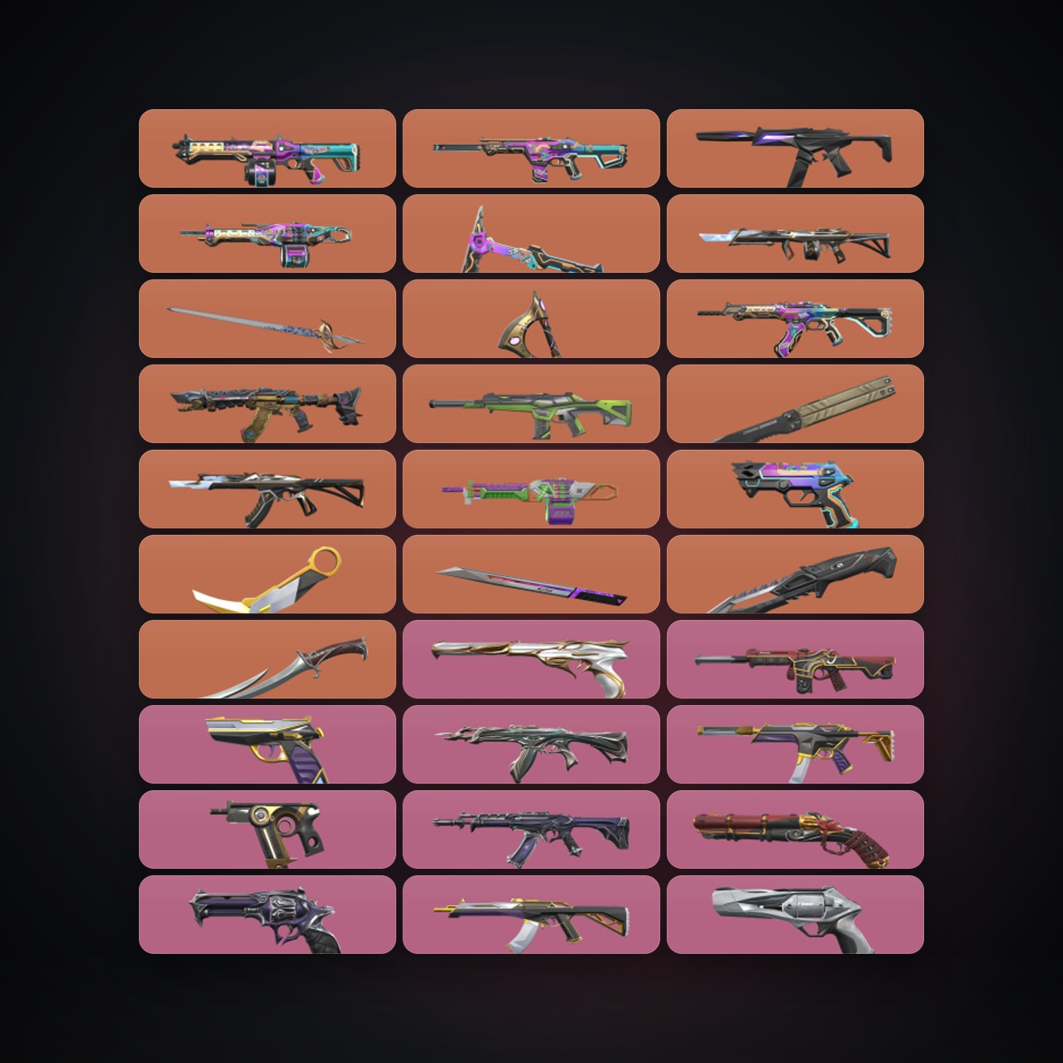 Valorant account: NA Silver 1 locker — 8 knives, 100 skins, lvl 106 — HabibiAccounts