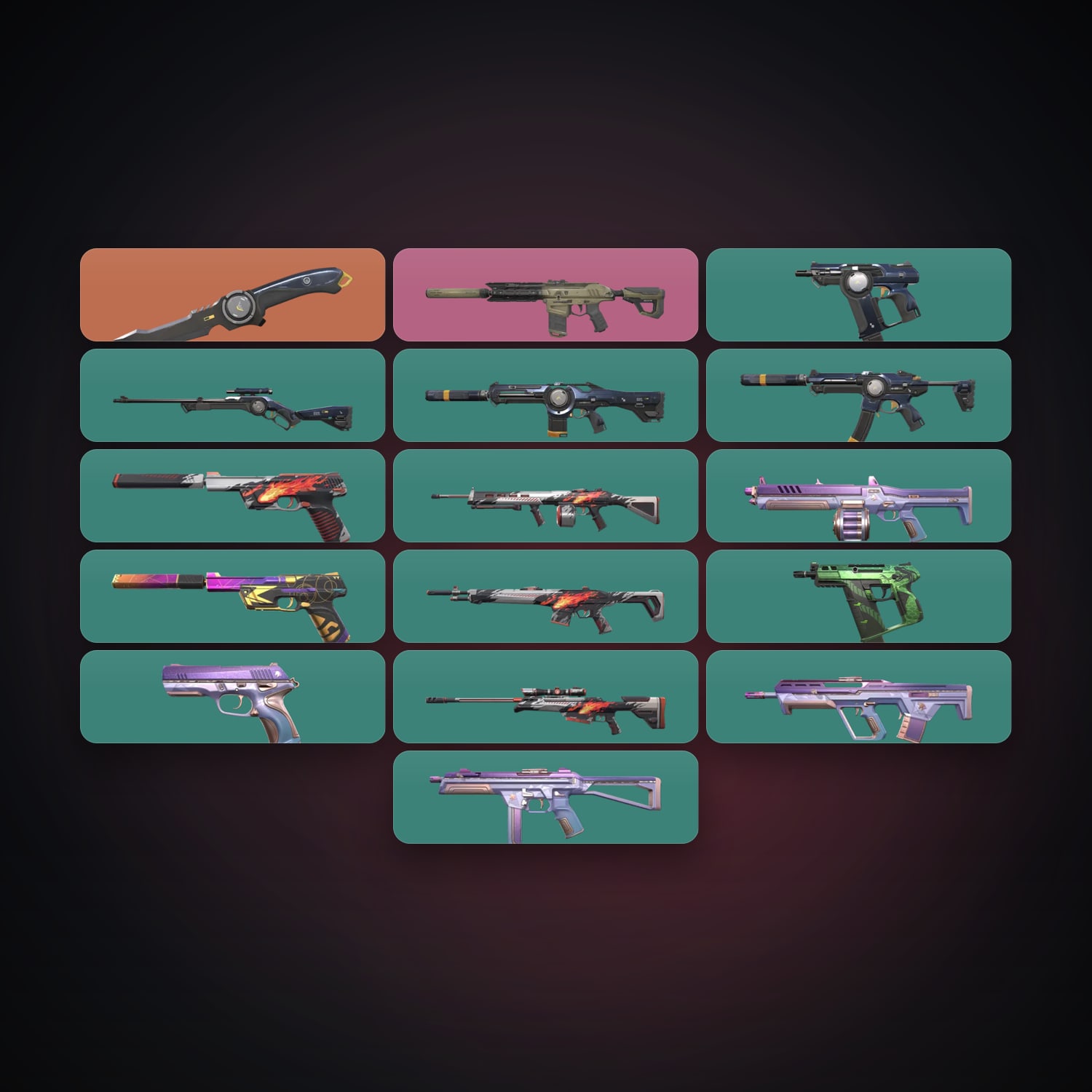 Valorant account: EU Plat 1 locker — 1 knife, 16 skins, lvl 78 — HabibiAccounts
