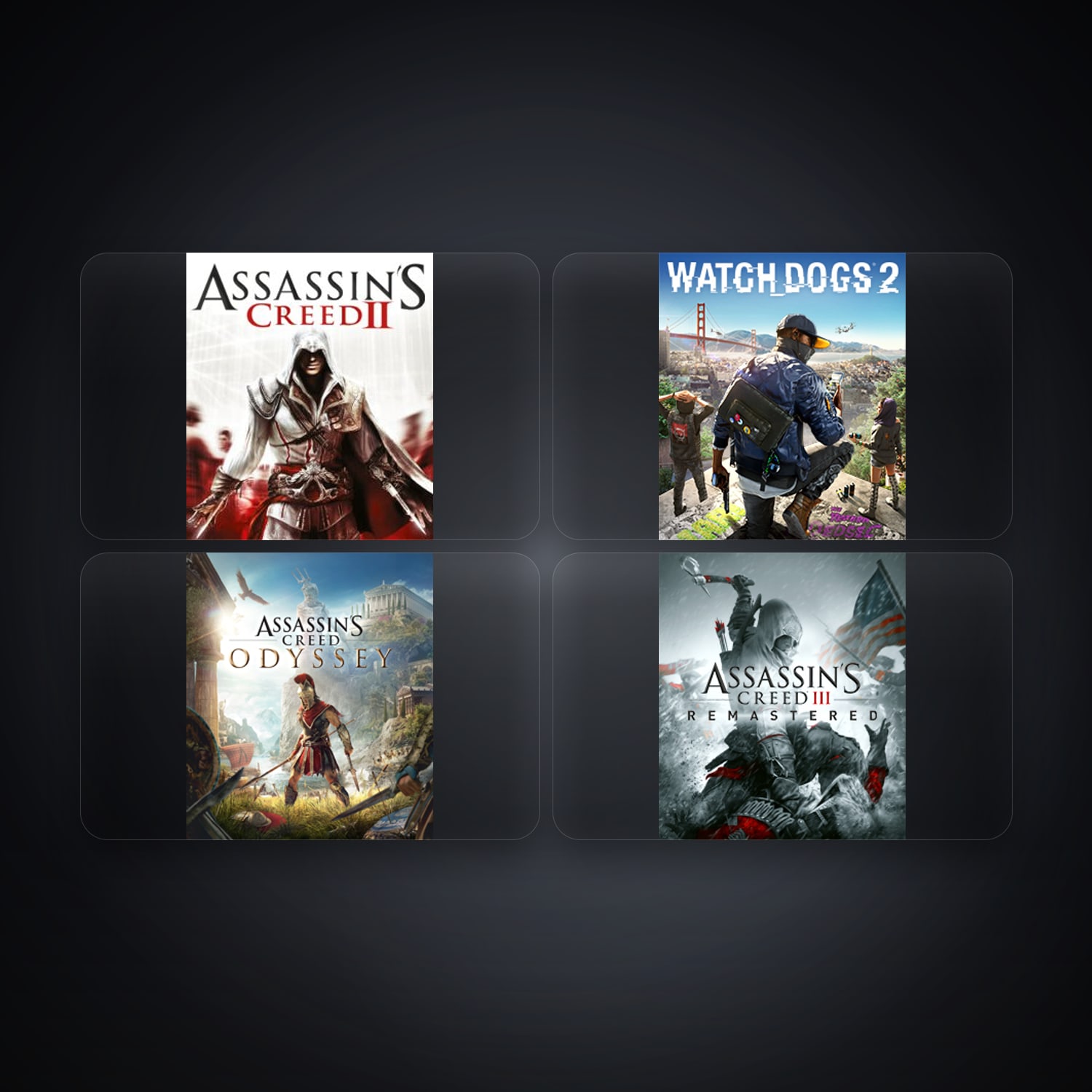 حساب يوبيسوفت فيه Assassin's Creed II وWATCH_DOGS 2، GB، 4 ألعاب — HabibiAccounts