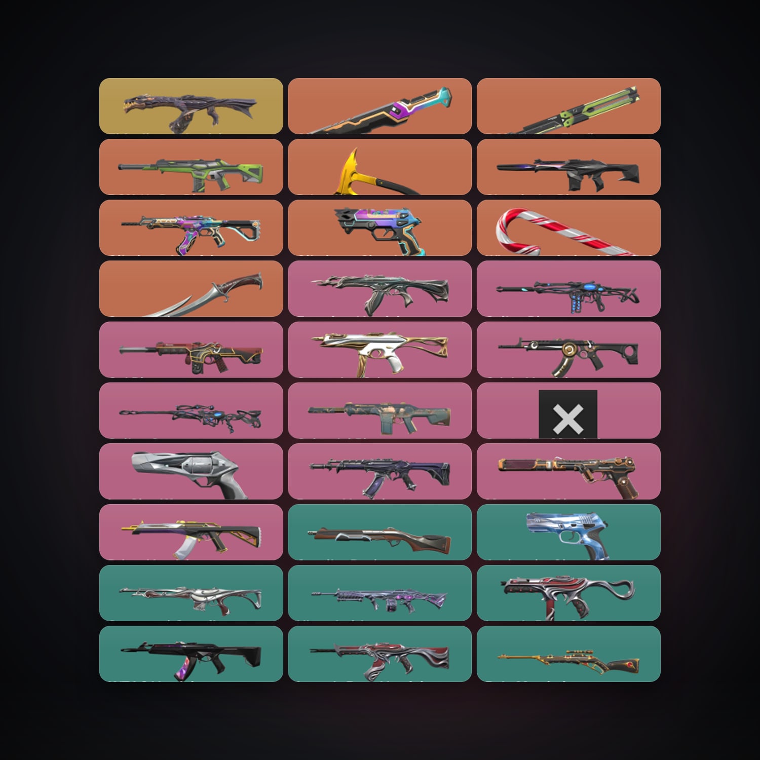 Valorant account: NA Plat 2 locker — 5 knives, 93 skins, lvl 144 — HabibiAccounts