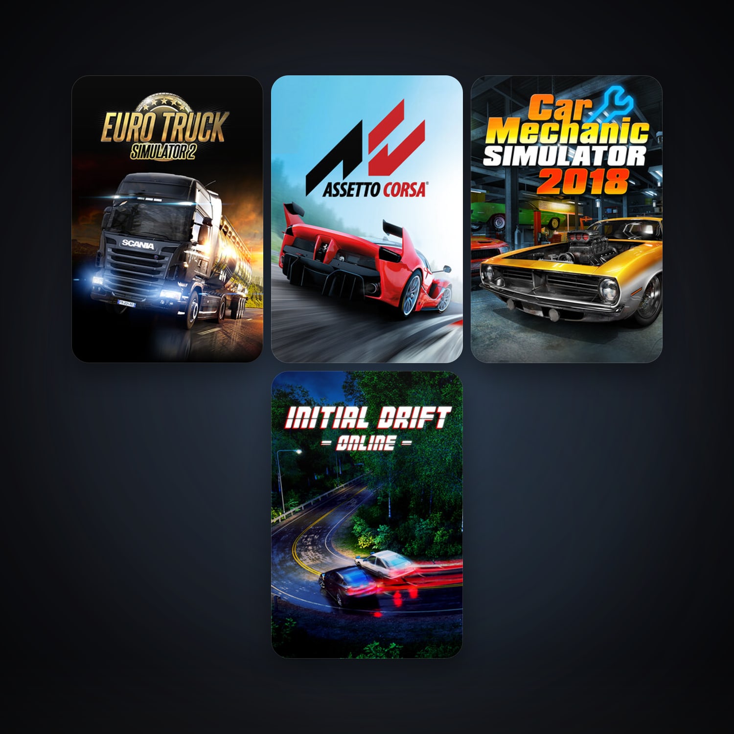 حساب ستيم فلين، Euro Truck Simulator 2 وAssetto Corsa، 8 لعبة، صامد واضح — HabibiAccounts