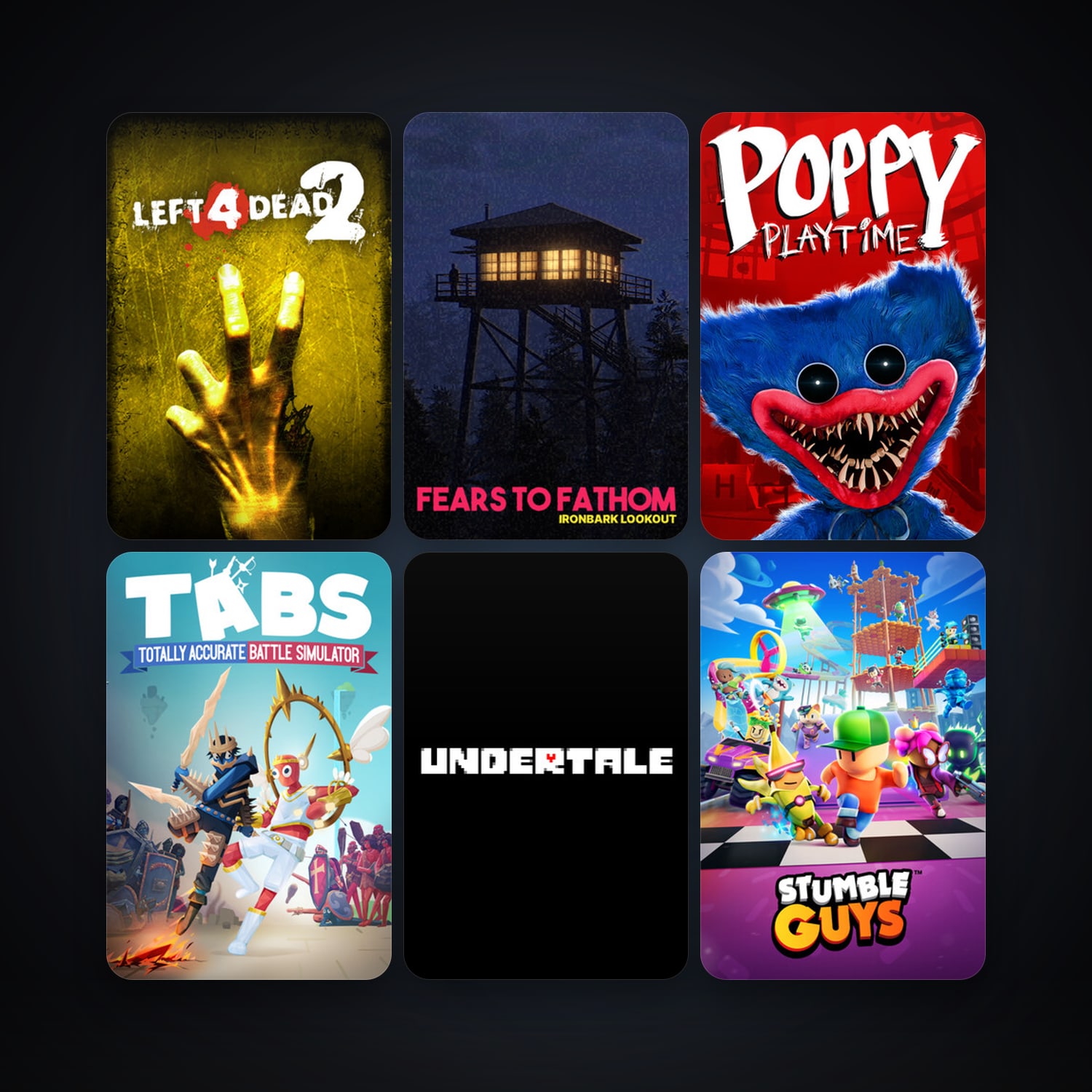 حساب ستيم فلين، Left 4 Dead 2 وUndertale، 15 لعبة، صامد واضح — HabibiAccounts