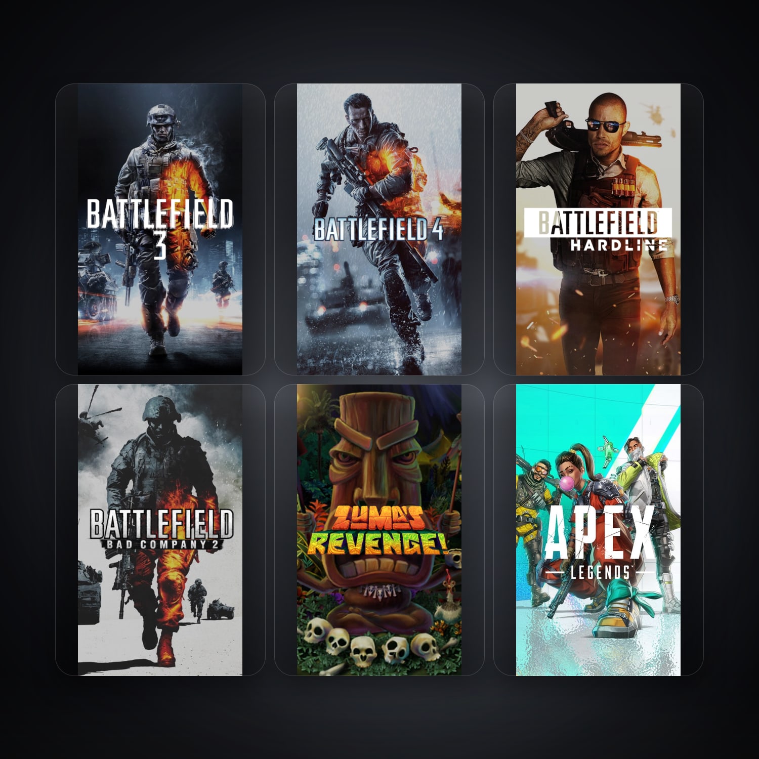 EA account — Battlefield 3 + Battlefield 4 — US — 6 games — HabibiAccounts