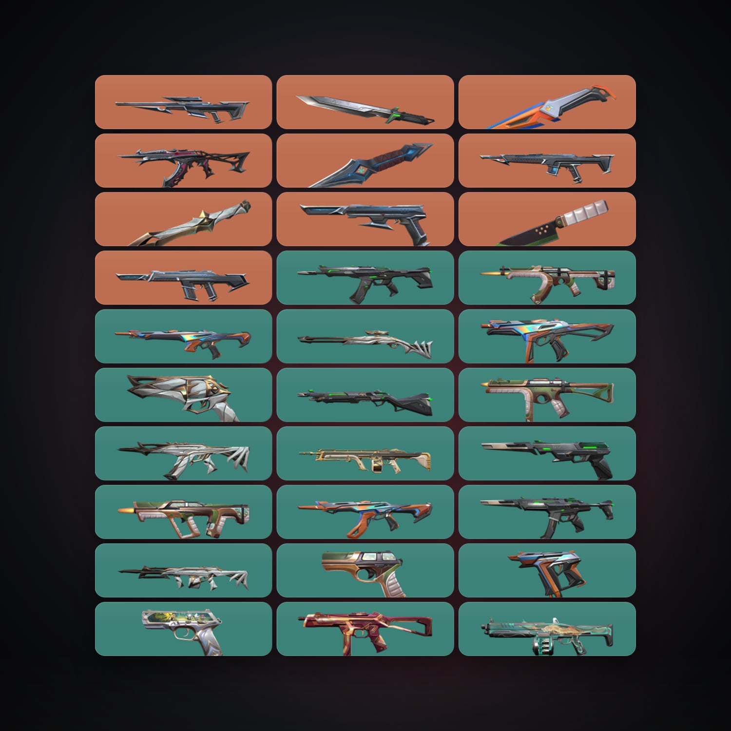 Valorant account: AP Bronze 1 locker — 5 knives, 58 skins, lvl 81 — HabibiAccounts