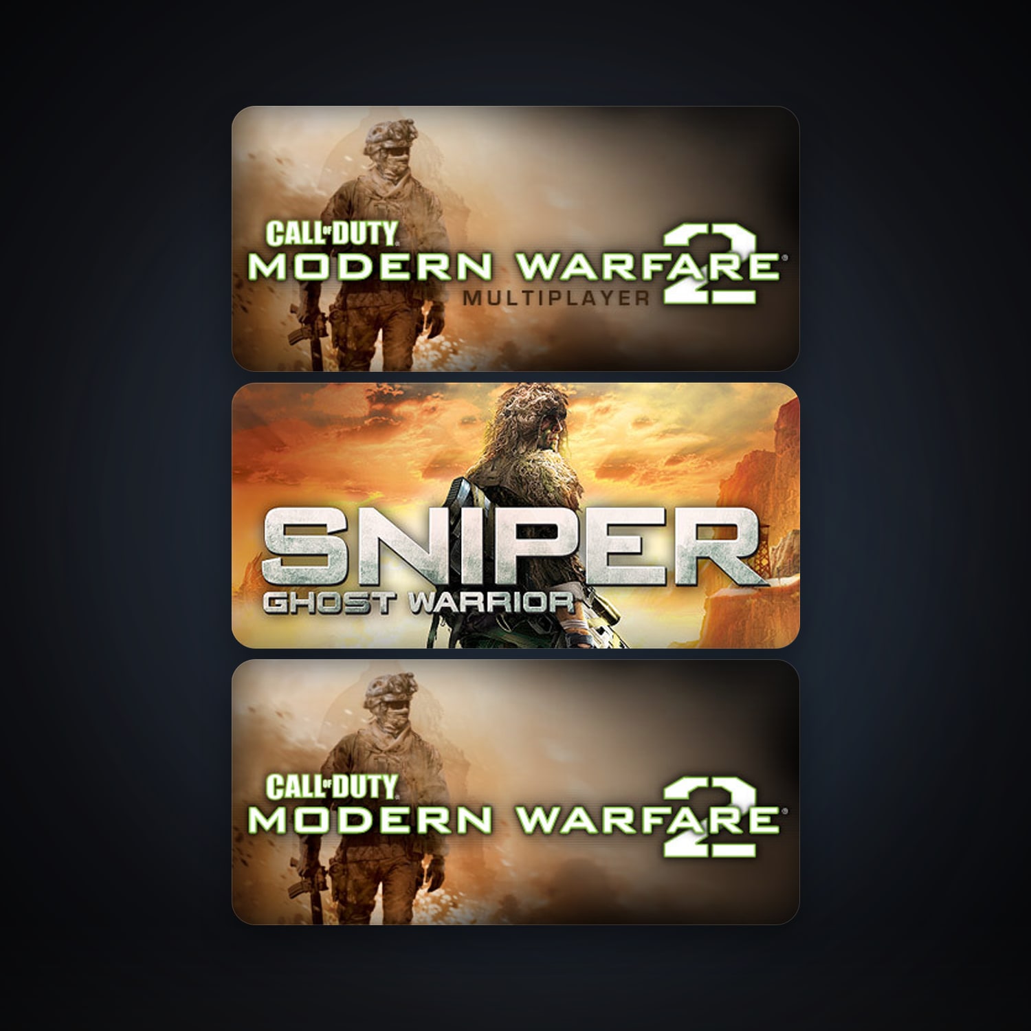 حساب ستيم فلين، Call of Duty: Modern Warfare 2 (2009) وCall of Duty: Modern Warfare 2 - Multiplayer (2009)،… — HabibiAccounts