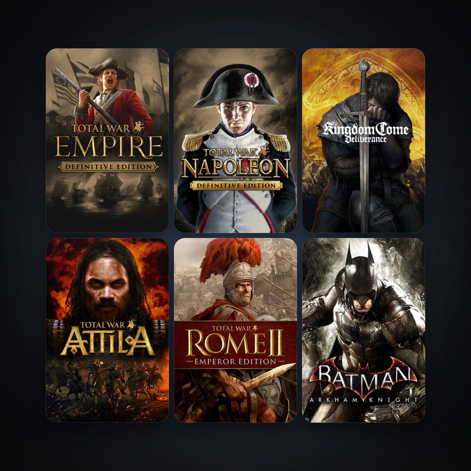 Steam account: Medieval II: Total War + Empire: Total War, 23 games, clean — HabibiAccounts