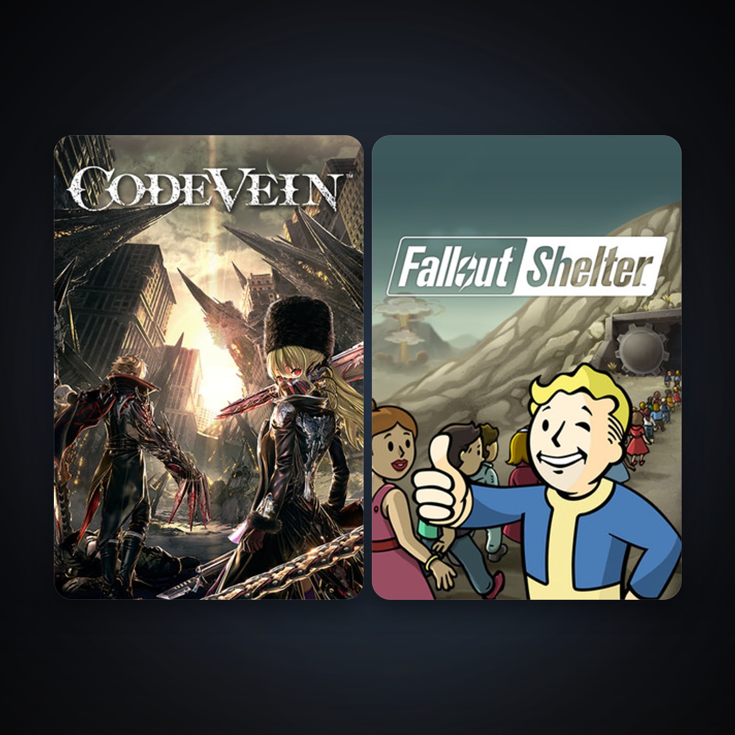 Steam account: Fallout Shelter + CODE VEIN, 6 games, clean — HabibiAccounts