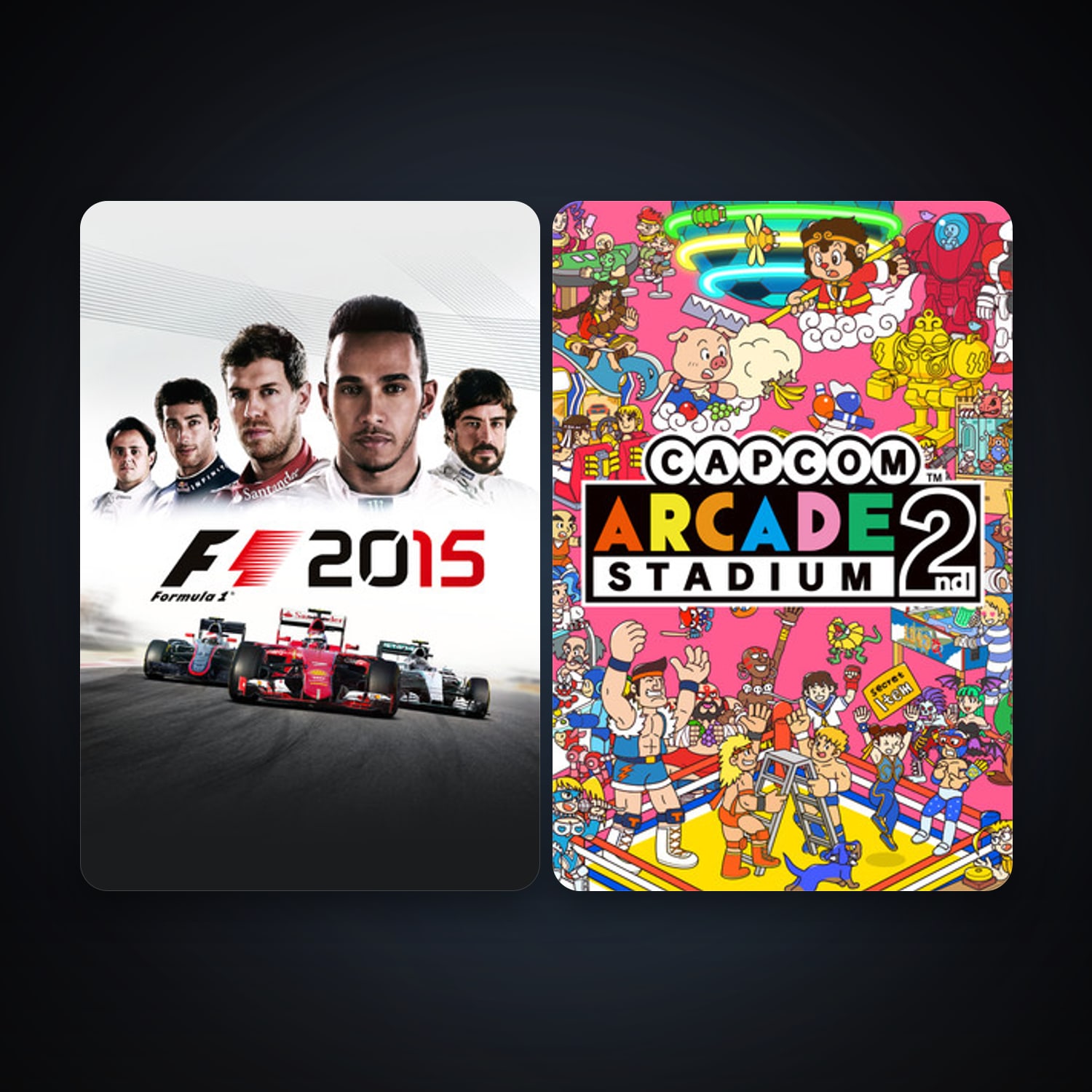 حساب ستيم فلين، F1 2015 وCapcom Arcade 2nd Stadium، 3 لعبة، صامد واضح — HabibiAccounts