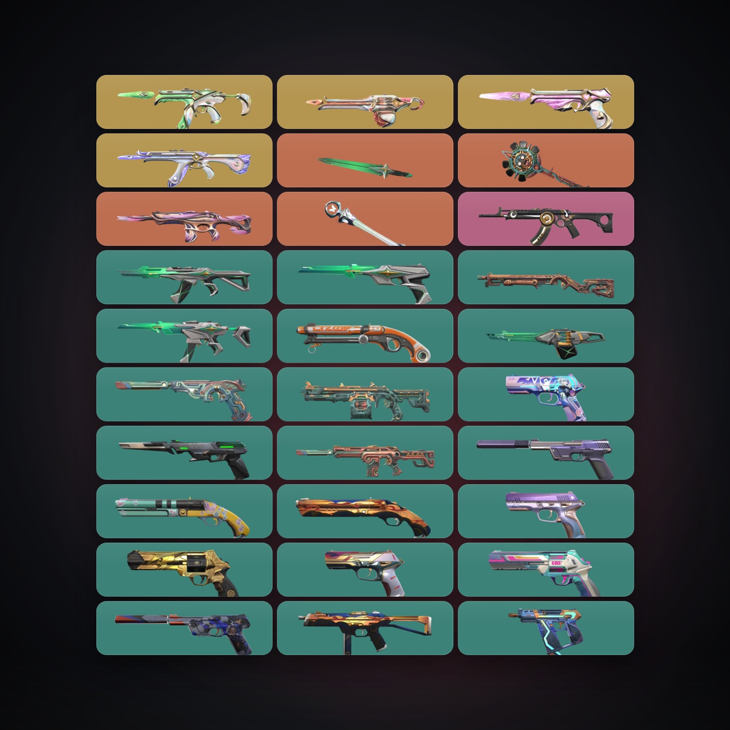 Valorant account: AP Silver 3 locker — 3 knives, 54 skins, lvl 285 — HabibiAccounts