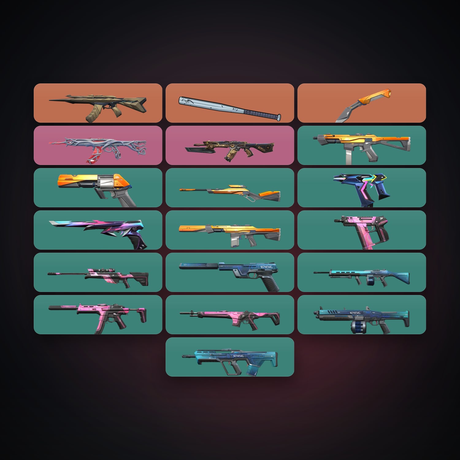 Valorant account: EU Gold 1 locker — 2 knives, 19 skins, lvl 123 — 48 LoL champions — HabibiAccounts