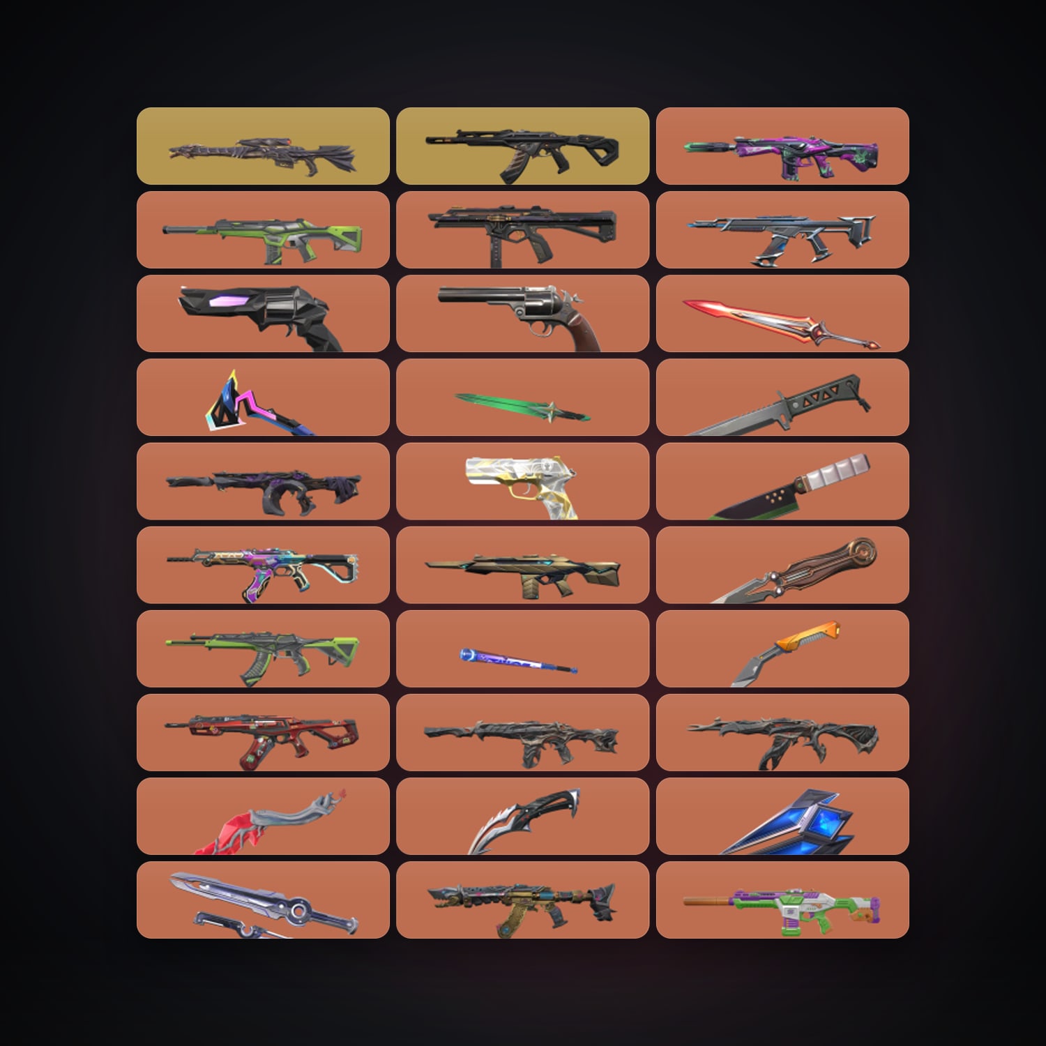 Valorant account: EU Ascendant 2 locker — 16 knives, 209 skins, lvl 229 — HabibiAccounts