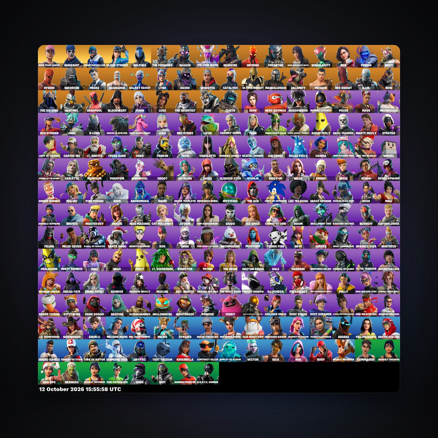 حساب فورتنايت Drift وThe Prisoner، اللوكر مليان 232 سكن، 100 فيبوكس، لفل 2372، 712 فوز — HabibiAccounts