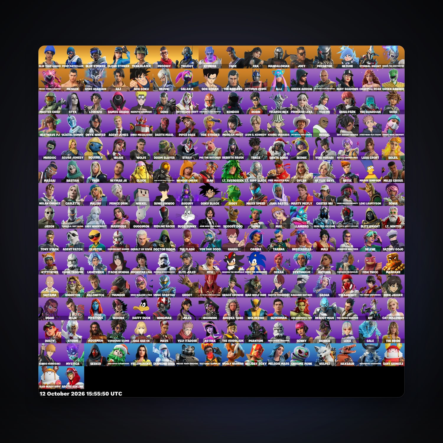 حساب فورتنايت Kymera وFade، اللوكر مليان 226 سكن، 10.4K فيبوكس، لفل 2373، 143 فوز — HabibiAccounts