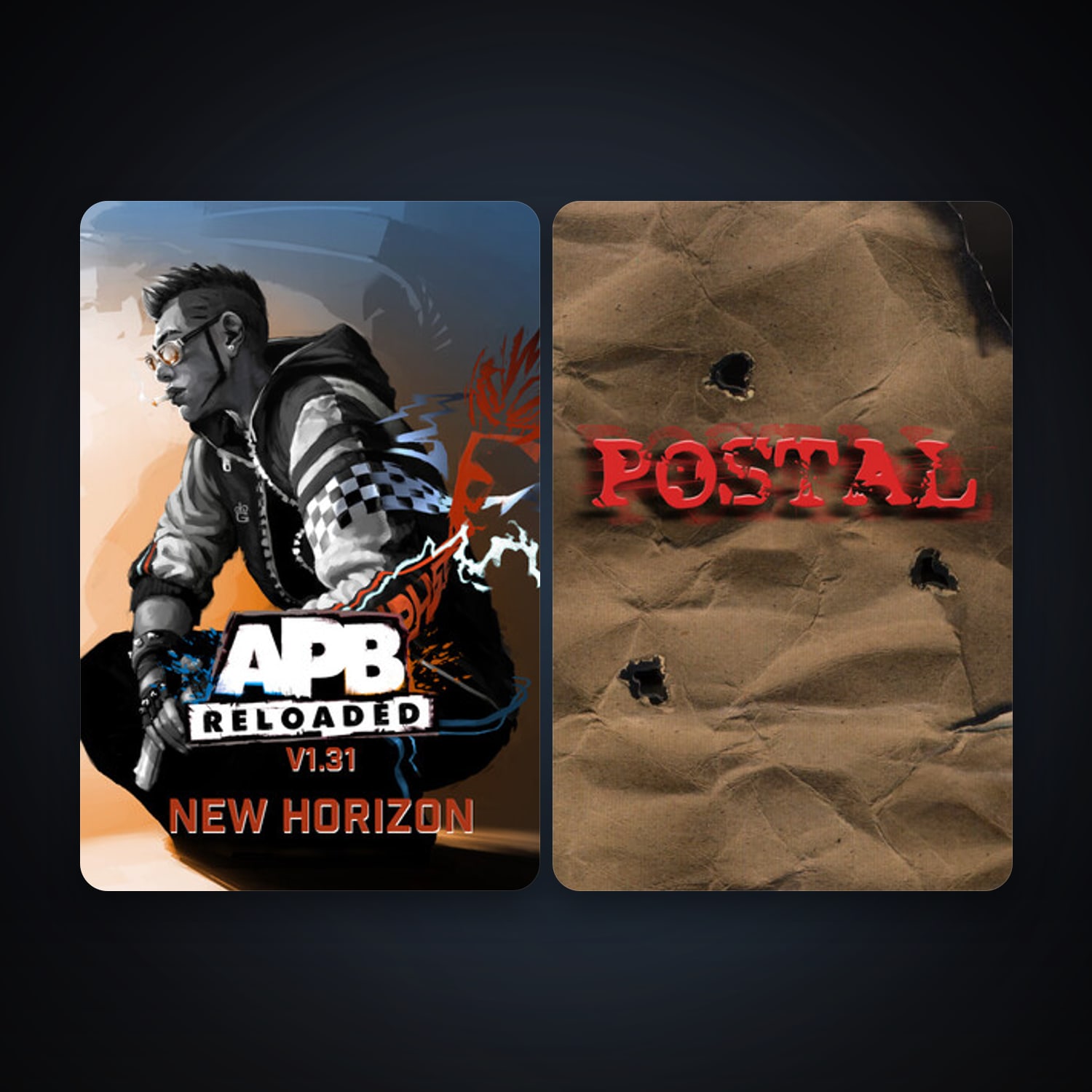 حساب ستيم فلين، APB Reloaded وPOSTAL، 5 لعبة، صامد واضح — HabibiAccounts