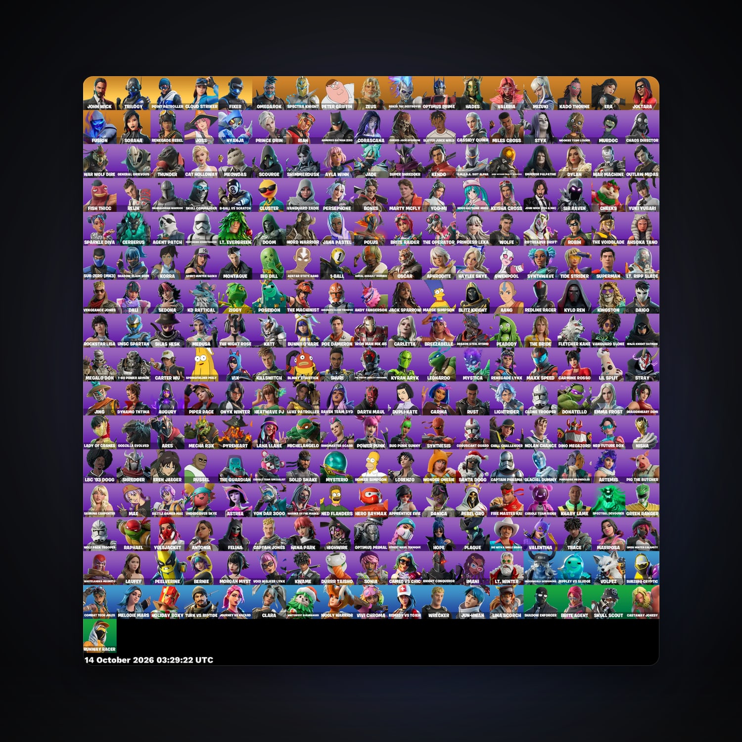 Fortnite account with John Wick & Omegarok — 273 skins — 200 V-Bucks — lvl 4799 — HabibiAccounts