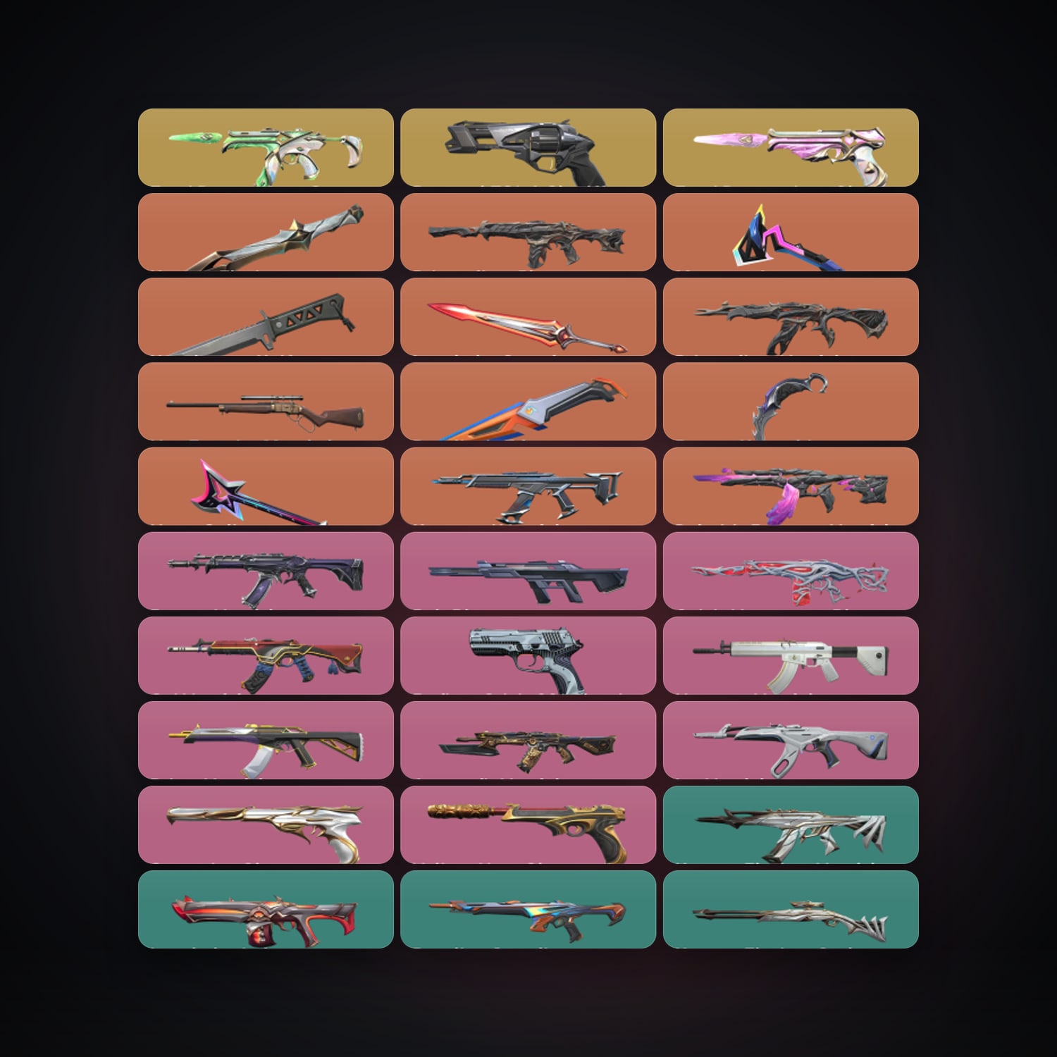 Valorant account: EU Silver 2 locker — 7 knives, 84 skins, lvl 116 — HabibiAccounts