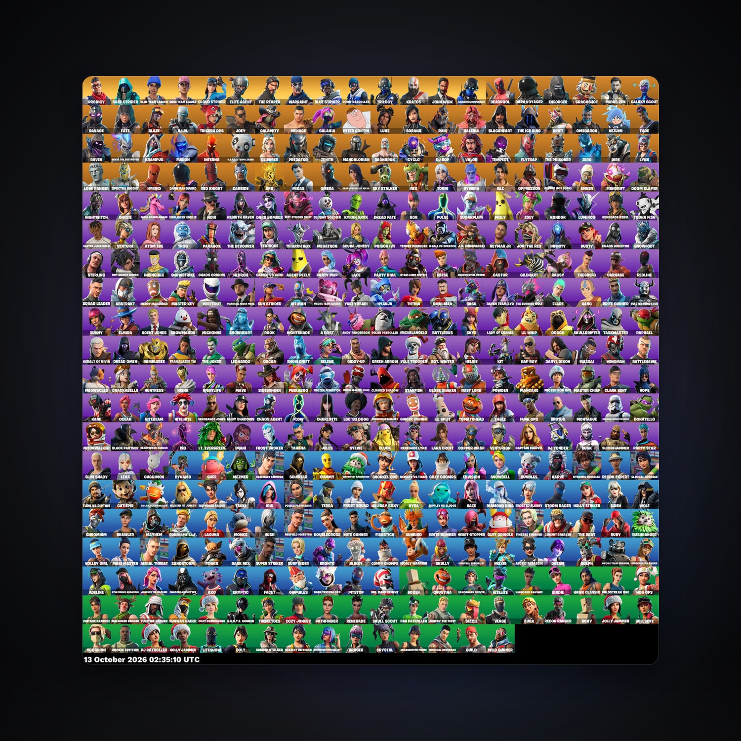 Fortnite account with Elite Agent & The Reaper — 395 skins — 650 V-Bucks — lvl 1773 — HabibiAccounts