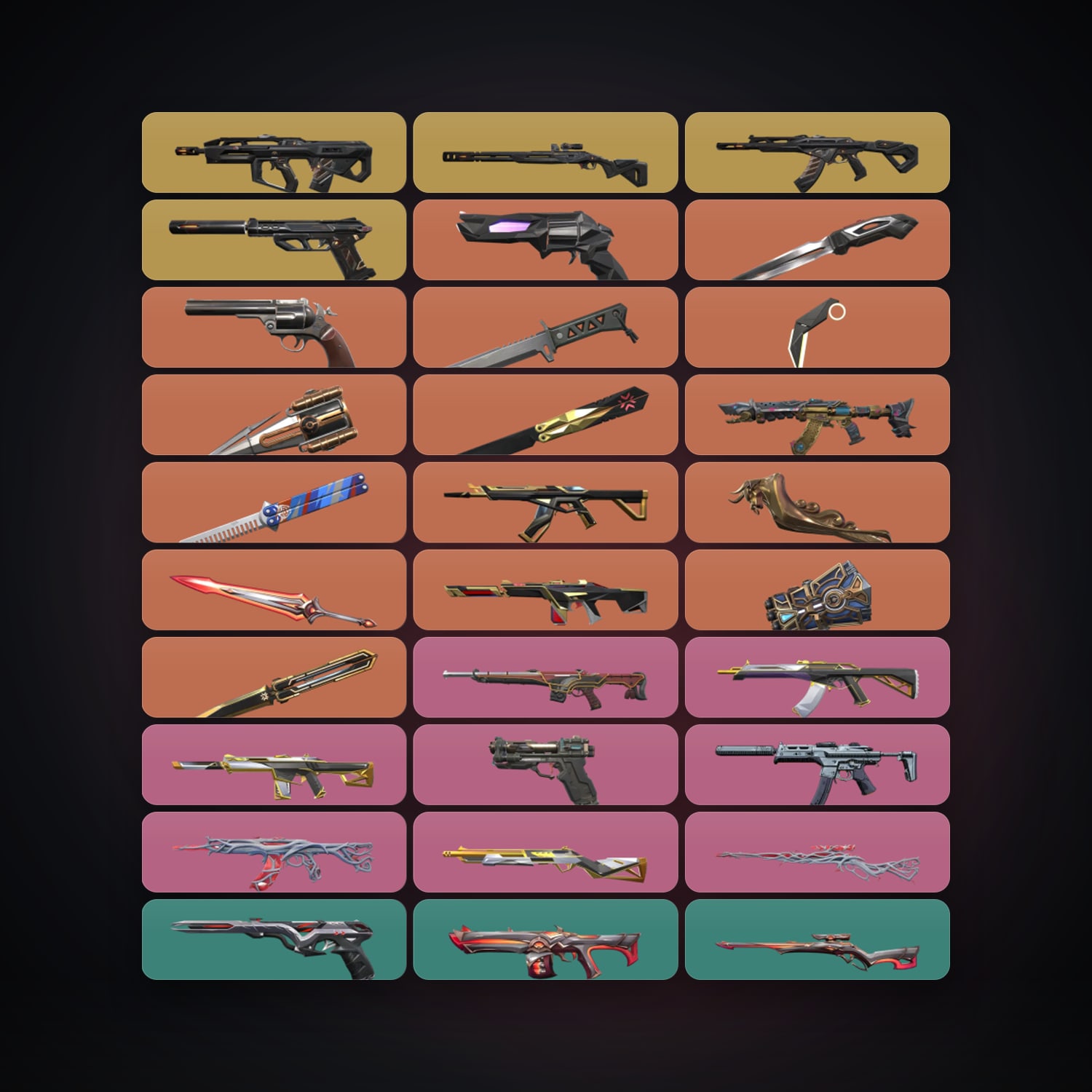 Valorant account: AP Silver 2 locker — 10 knives, 60 skins, lvl 250 — HabibiAccounts